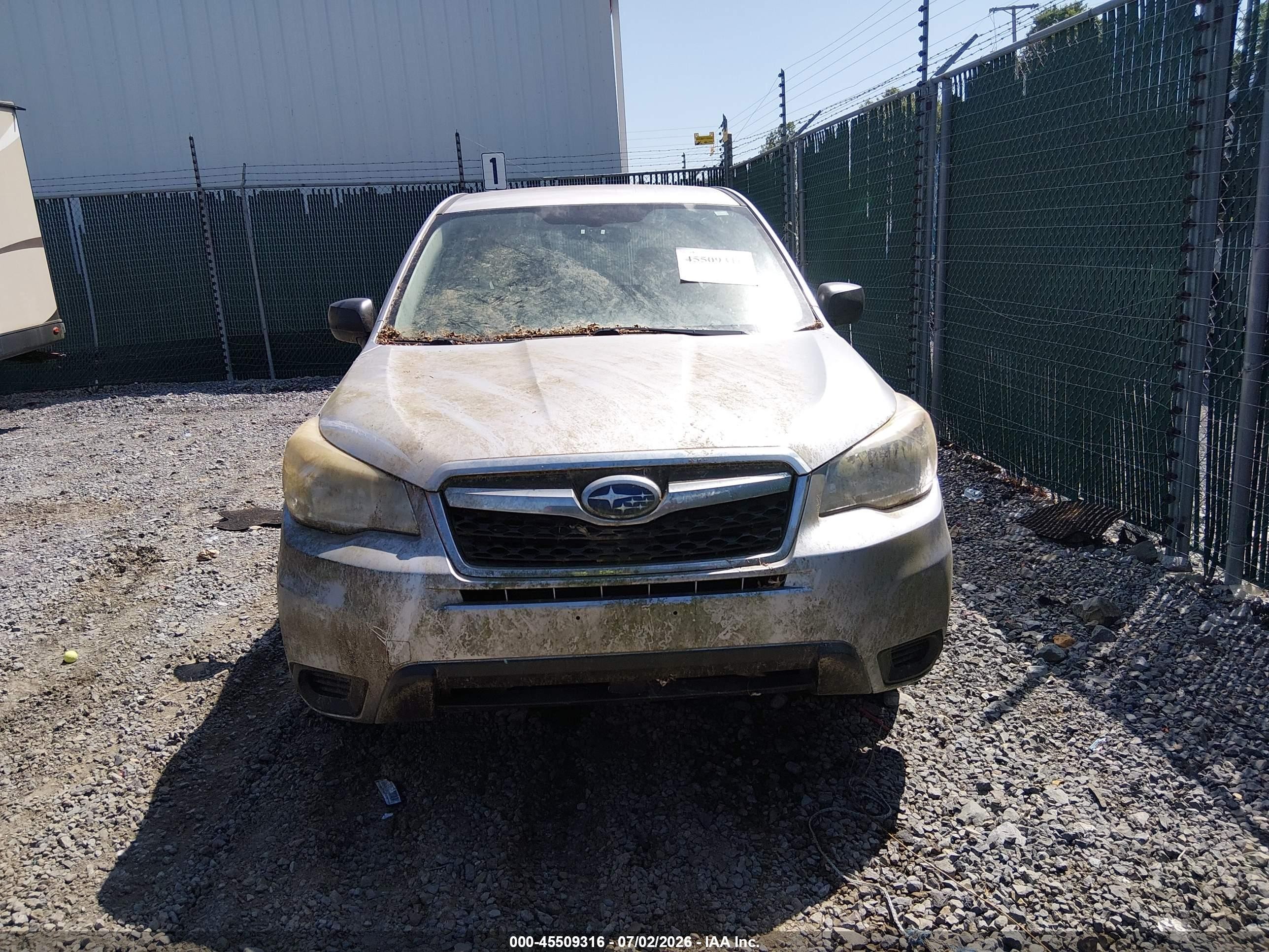 2014 Subaru Forester 2.5i Серебряный vin: JF2SJAAC2EH412497