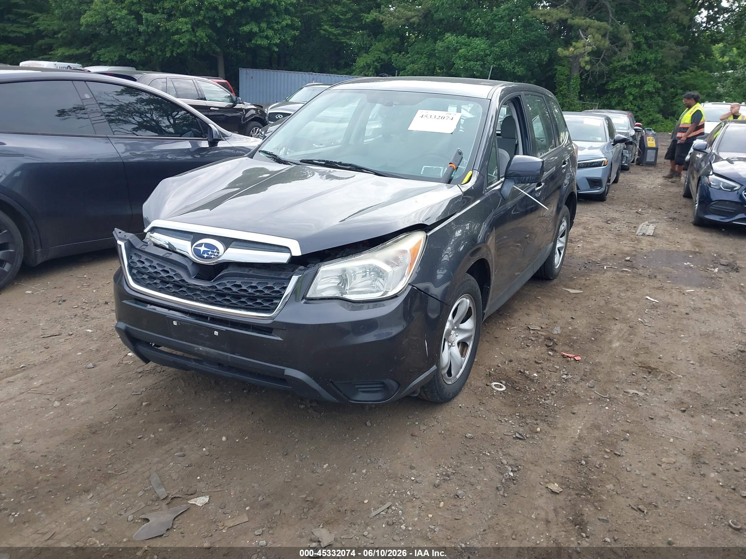 2014 Subaru Forester 2.5i Серый vin: JF2SJAAC2EH465037
