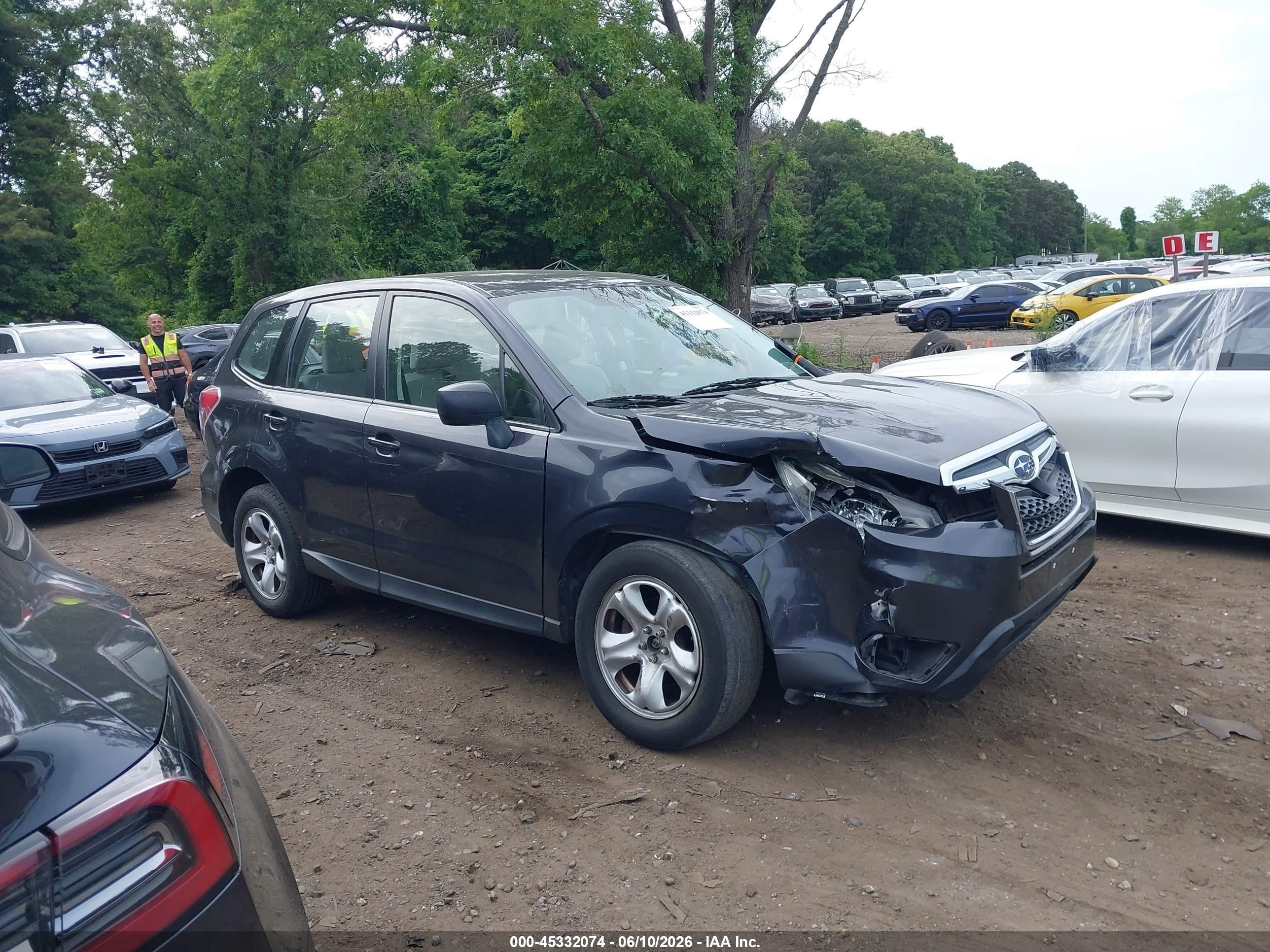2014 Subaru Forester 2.5i Серый vin: JF2SJAAC2EH465037