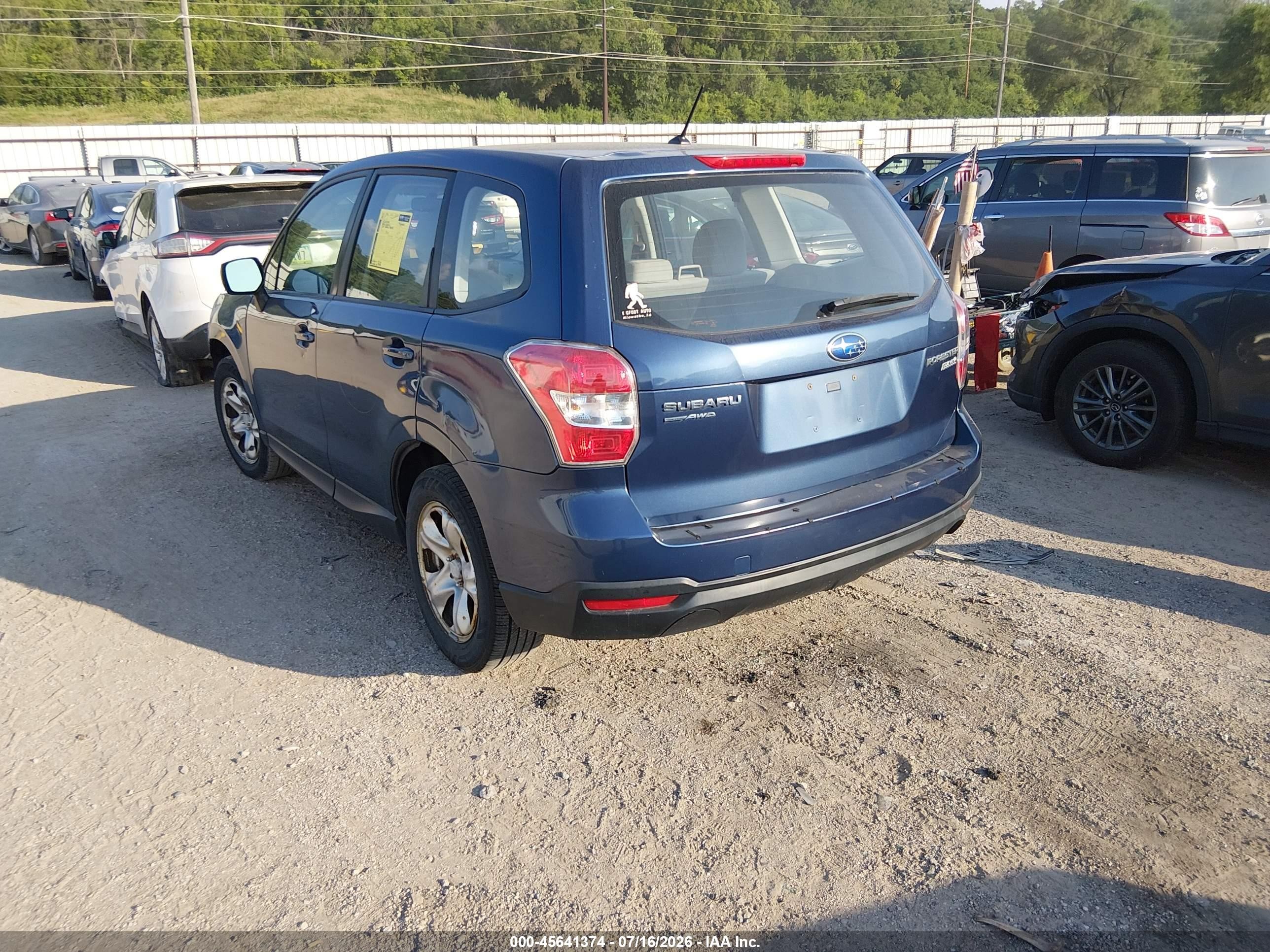 2014 Subaru Forester 2.5i Light Blue vin: JF2SJAAC2EH477706