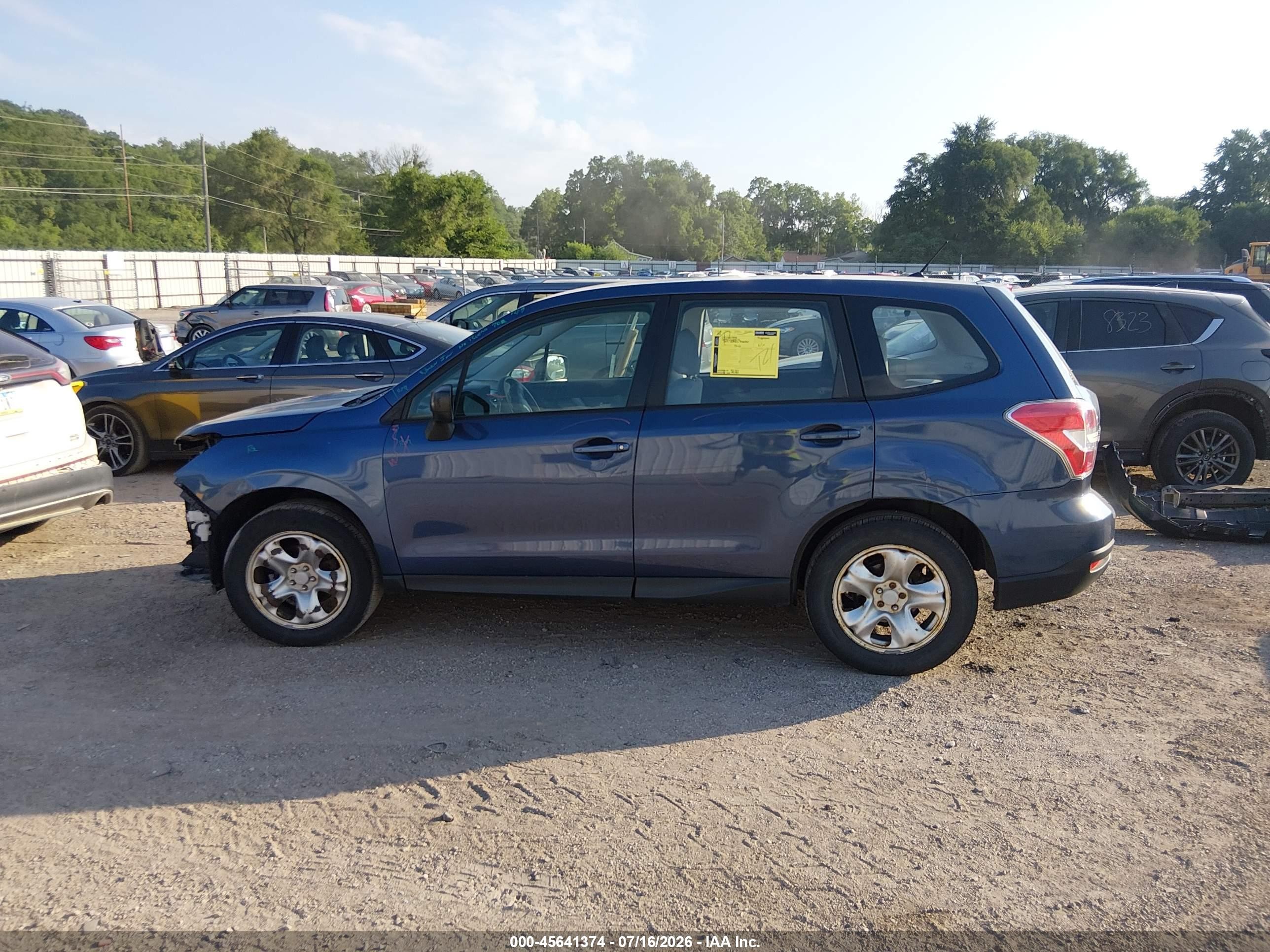2014 Subaru Forester 2.5i Light Blue vin: JF2SJAAC2EH477706