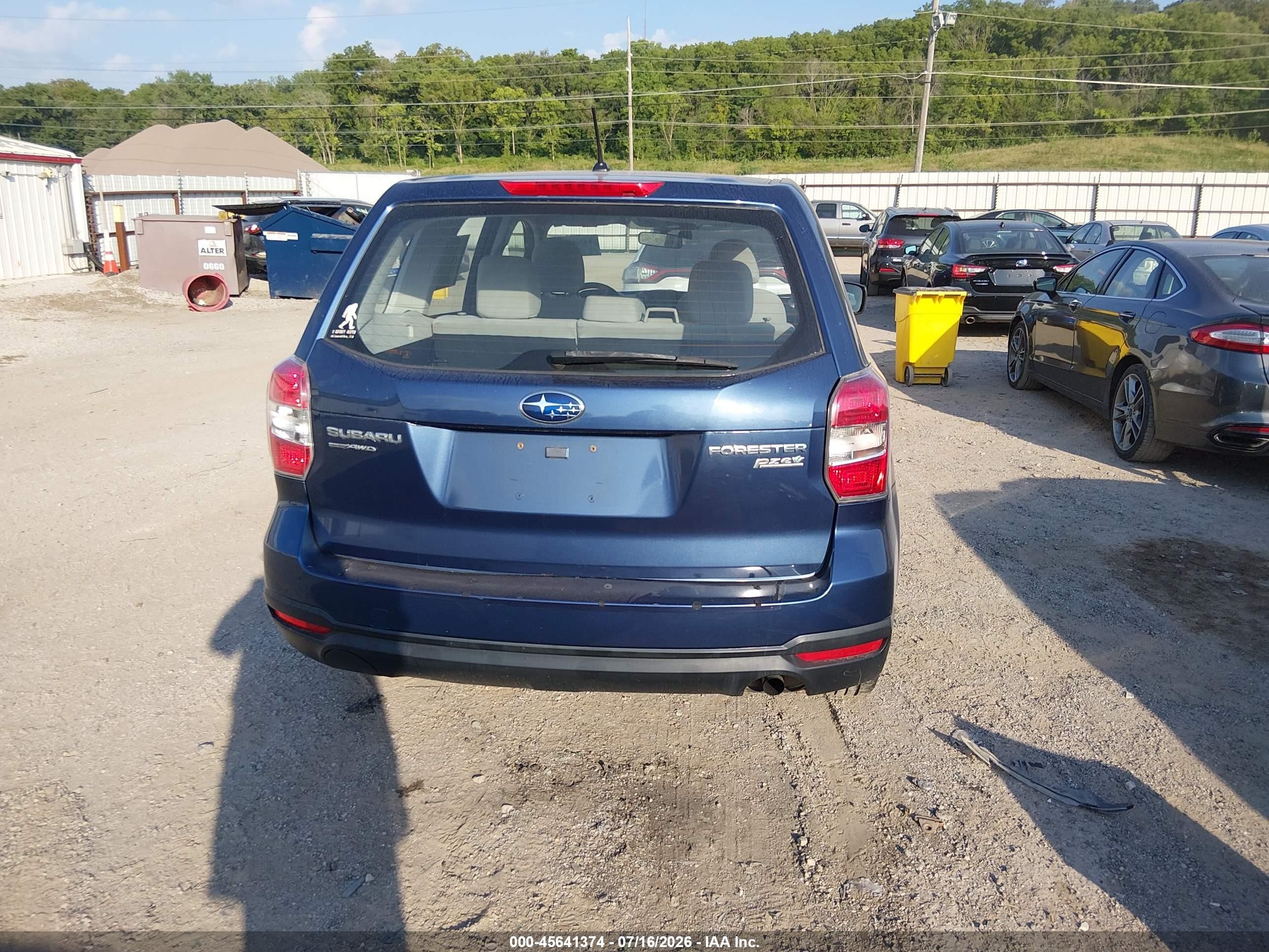 2014 Subaru Forester 2.5i Light Blue vin: JF2SJAAC2EH477706