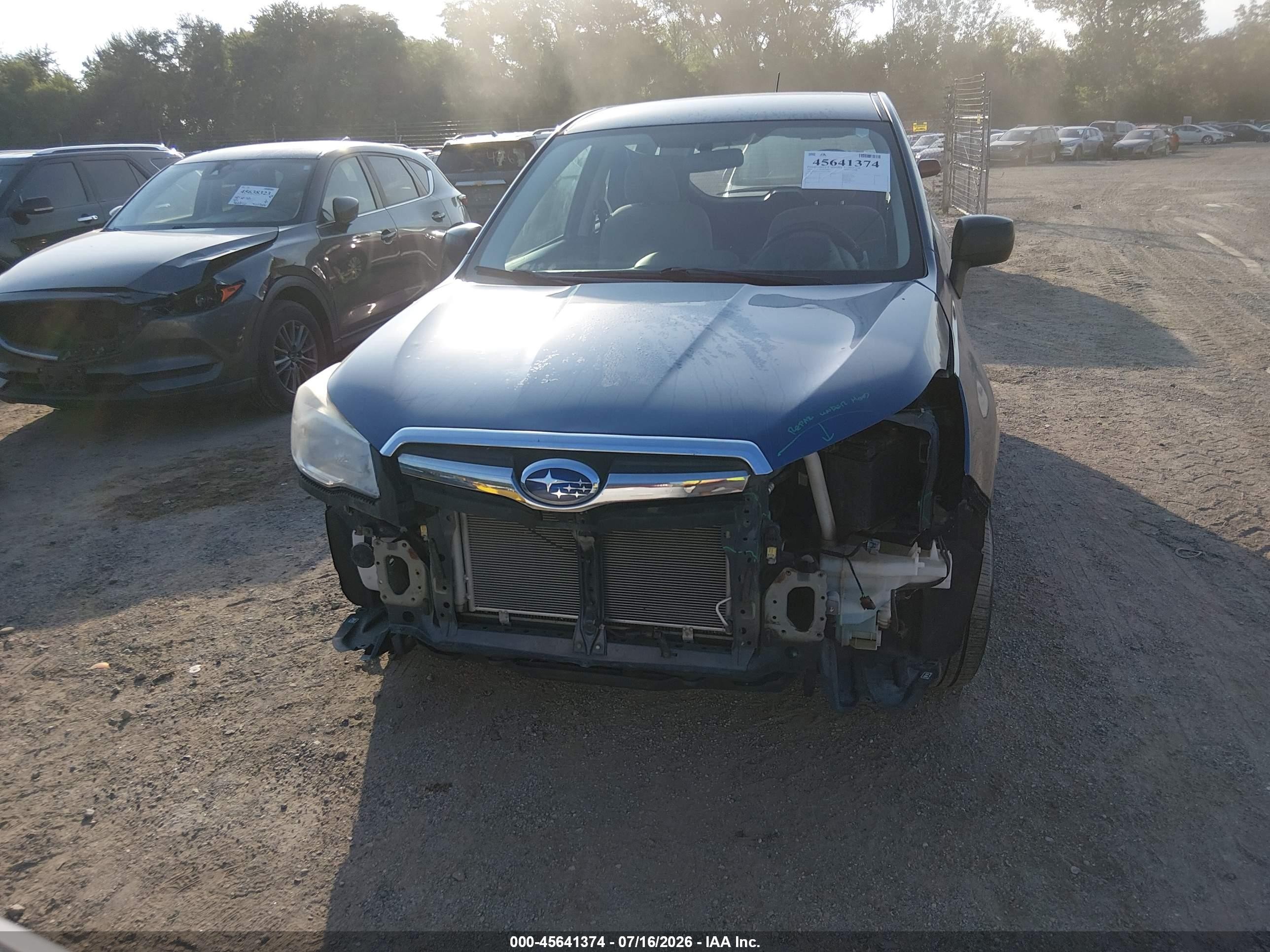 2014 Subaru Forester 2.5i Light Blue vin: JF2SJAAC2EH477706