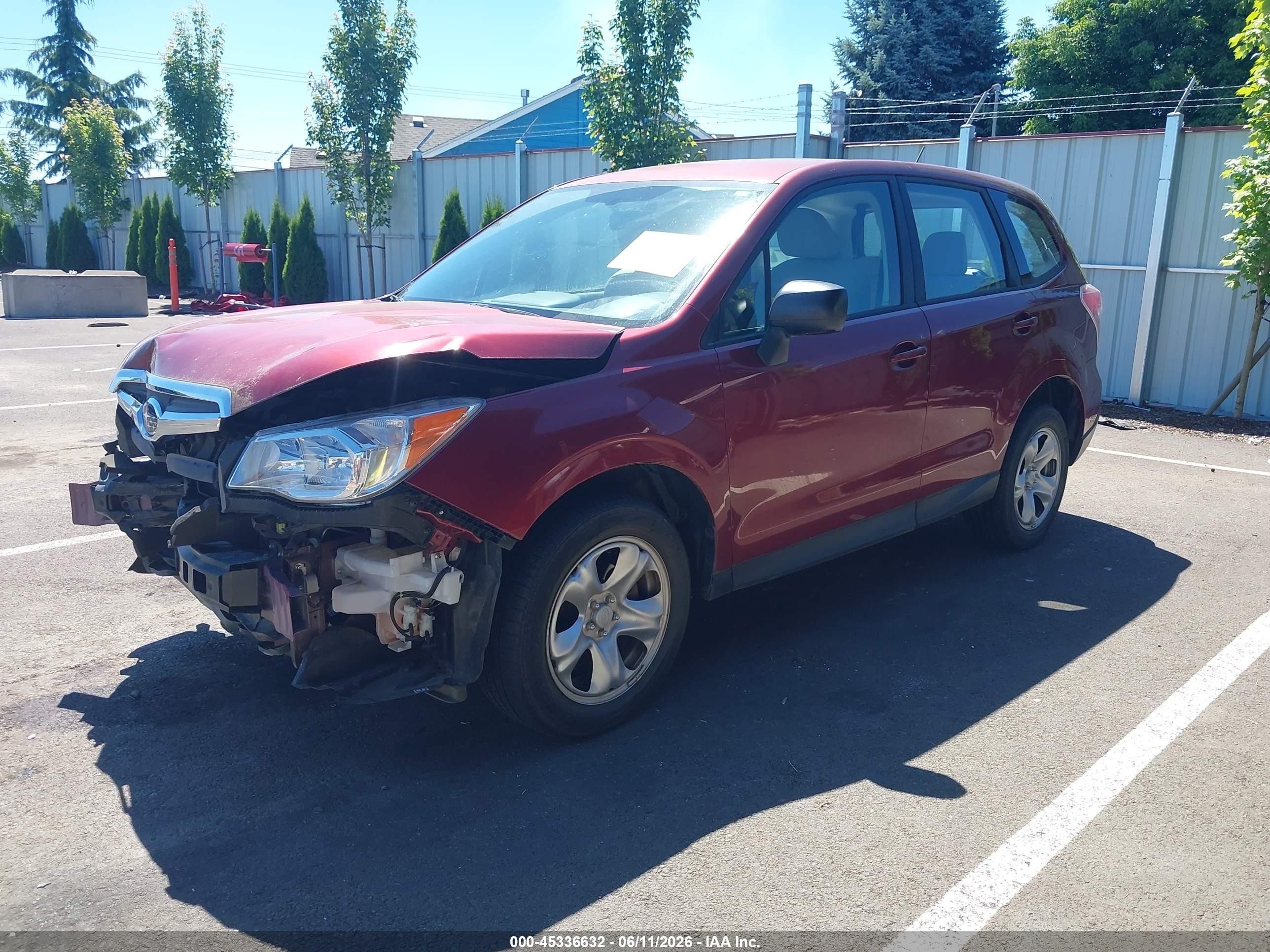 2014 Subaru Forester 2.5i Red vin: JF2SJAAC2EH486180