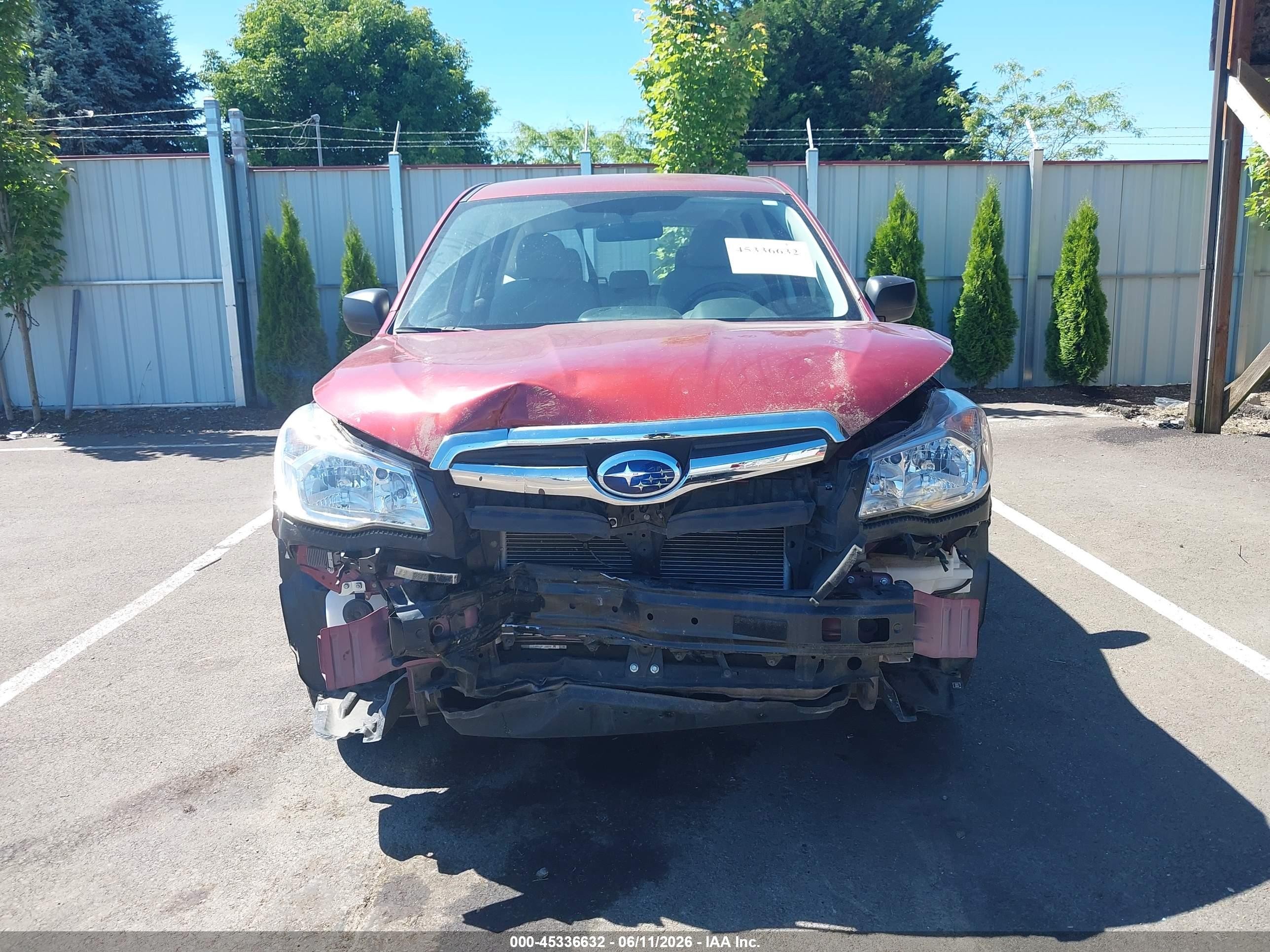 2014 Subaru Forester 2.5i Red vin: JF2SJAAC2EH486180