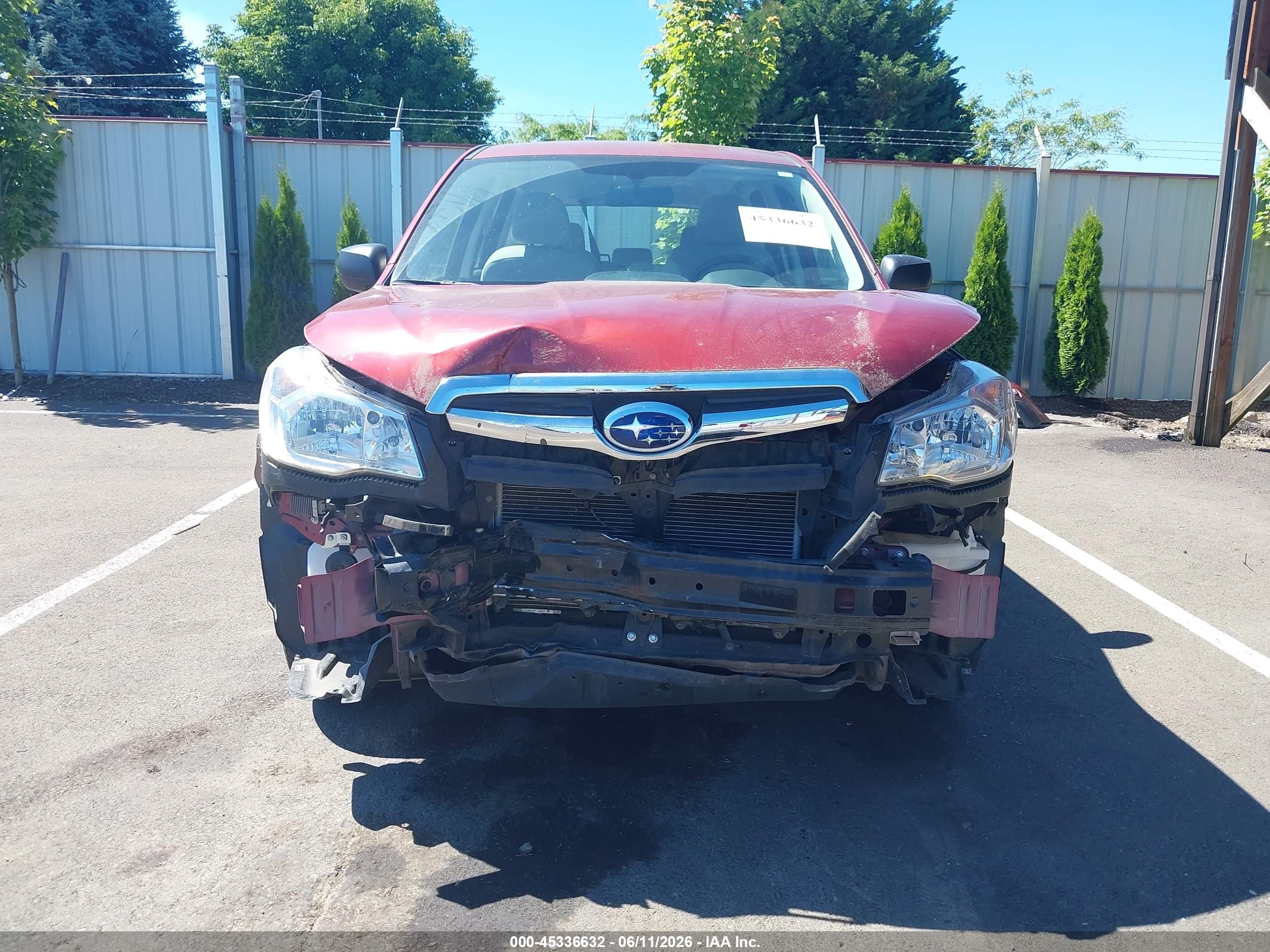 2014 Subaru Forester 2.5i Red vin: JF2SJAAC2EH486180