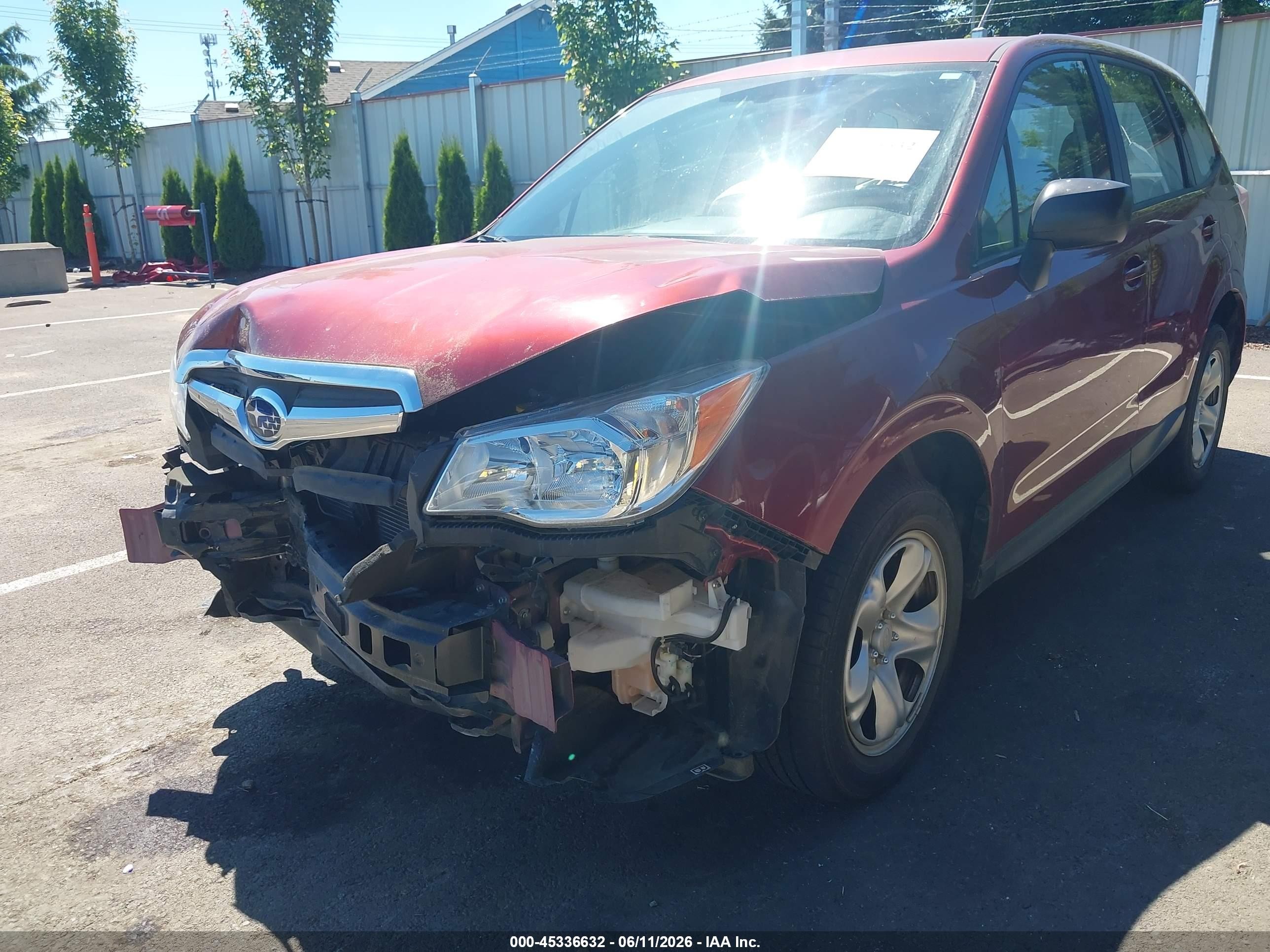 2014 Subaru Forester 2.5i Red vin: JF2SJAAC2EH486180