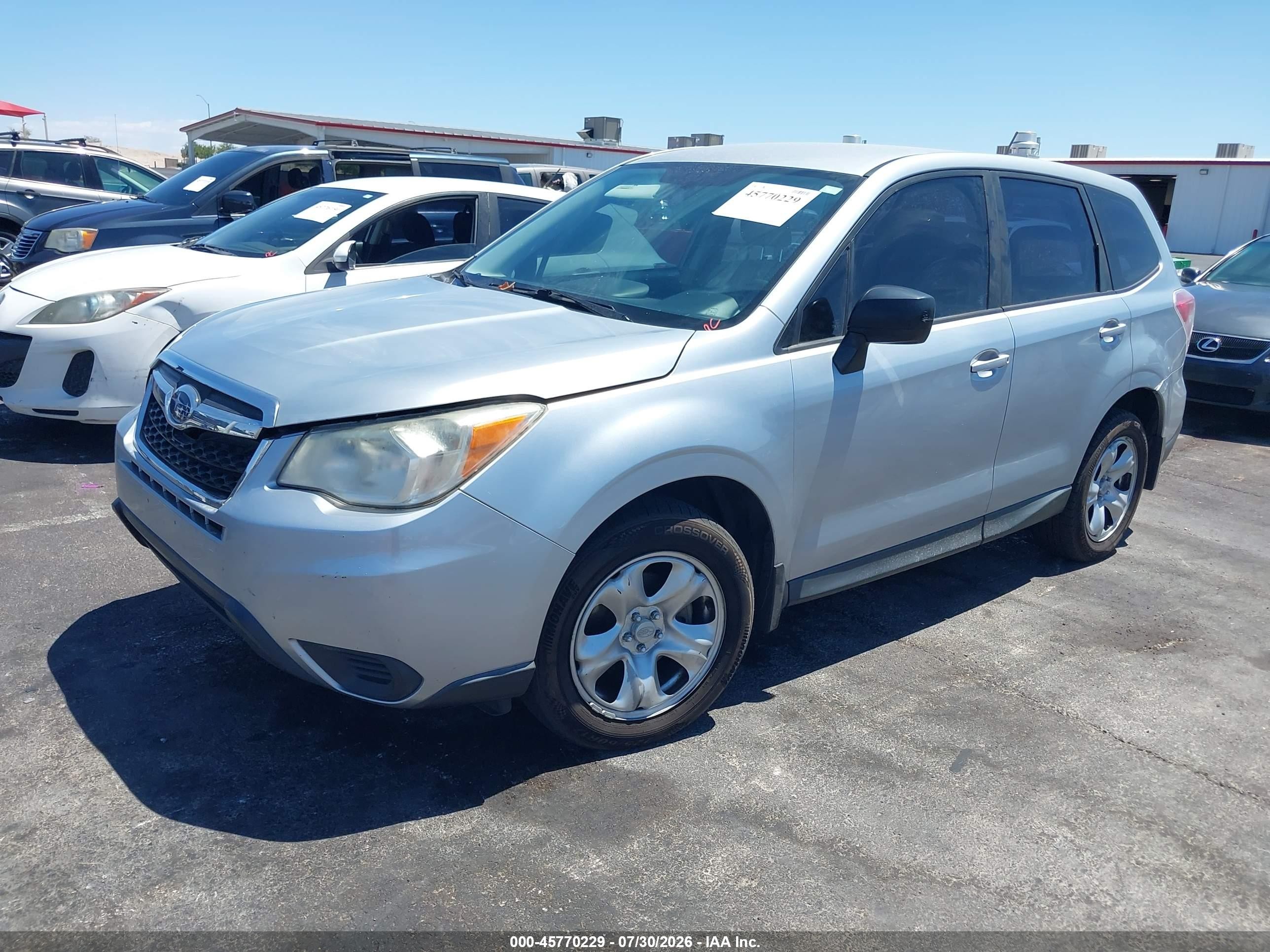 2014 Subaru Forester 2.5i Silver vin: JF2SJAAC2EH526807