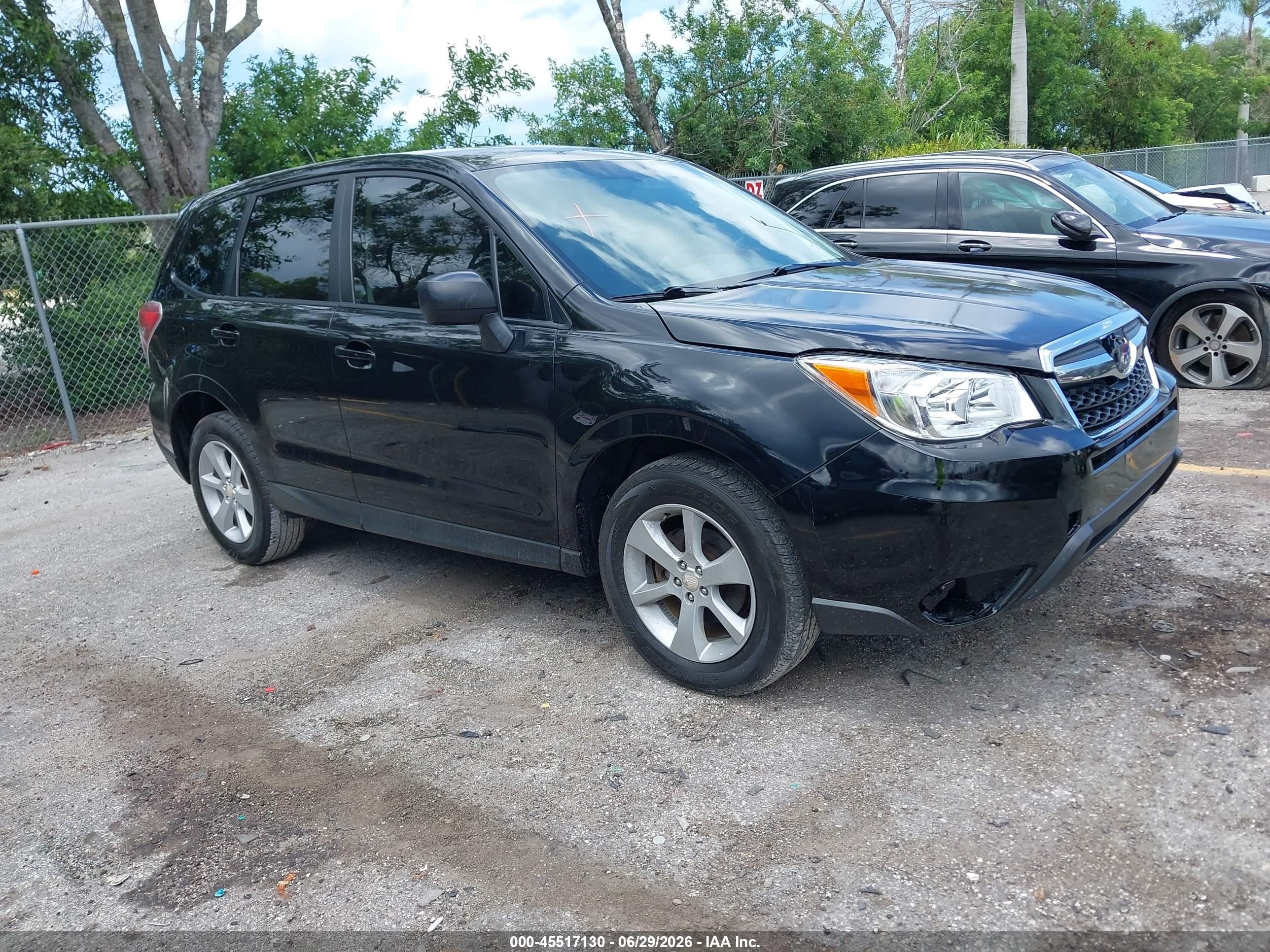 2015 Subaru Forester 2.5i Black vin: JF2SJAAC2FH583171