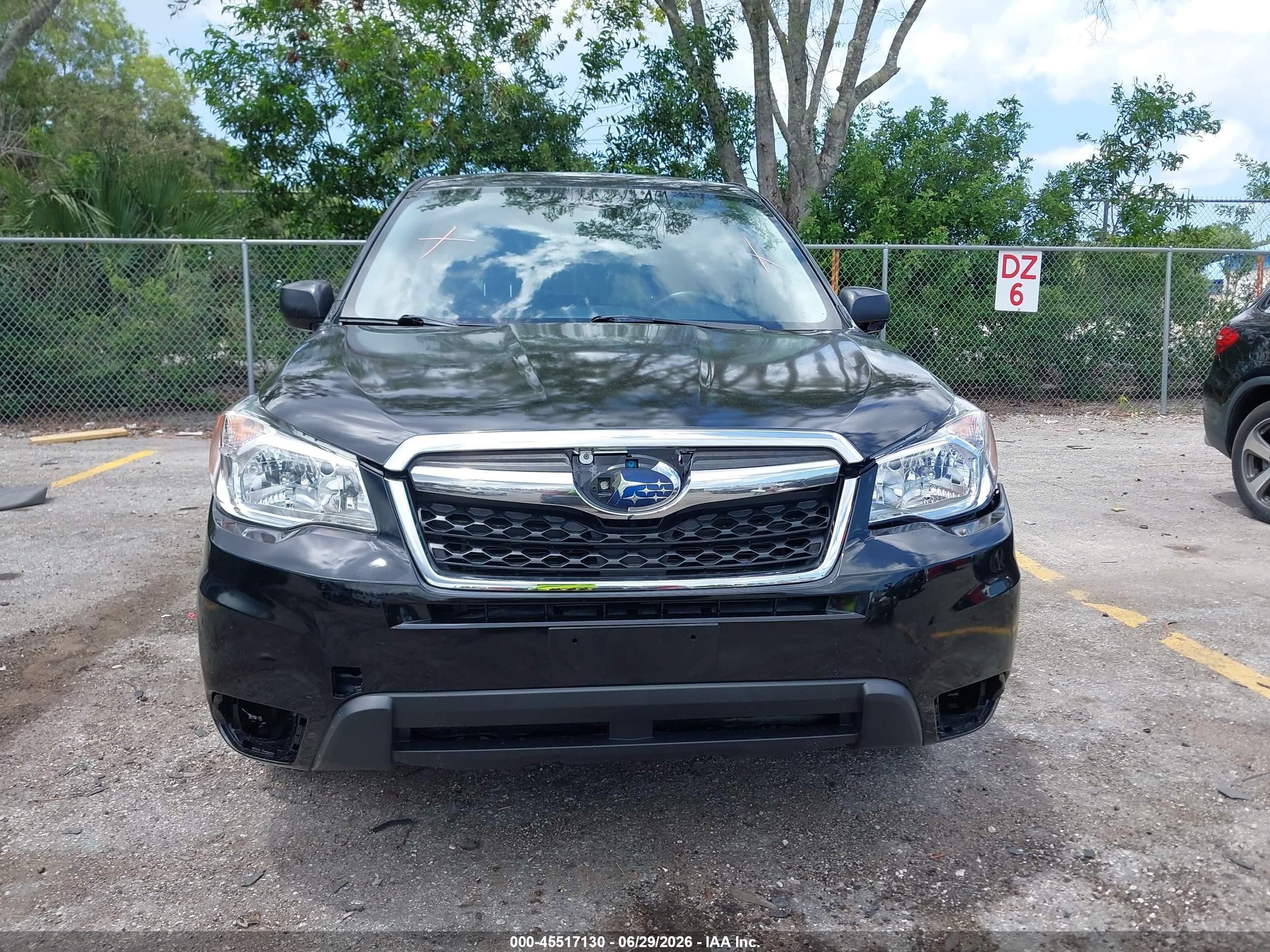 2015 Subaru Forester 2.5i Black vin: JF2SJAAC2FH583171