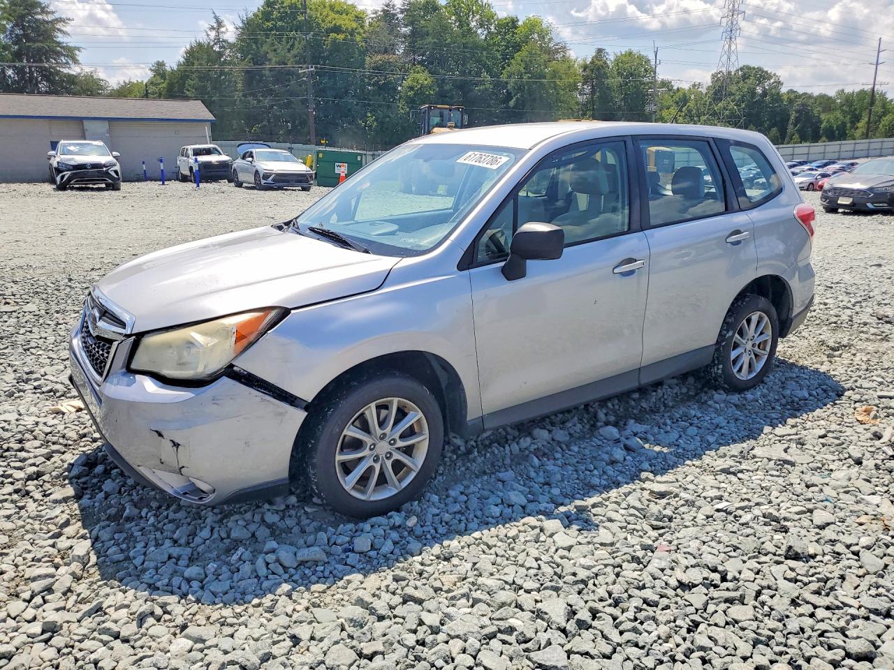 2014 Subaru Forester 2.5i Silver vin: JF2SJAAC3EH446884