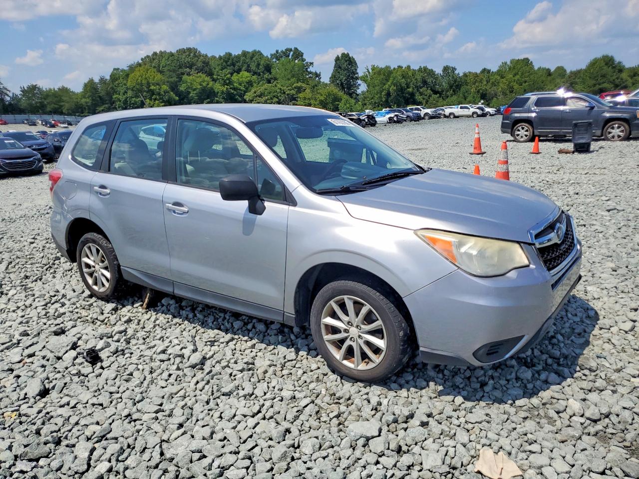 2014 Subaru Forester 2.5i Silver vin: JF2SJAAC3EH446884