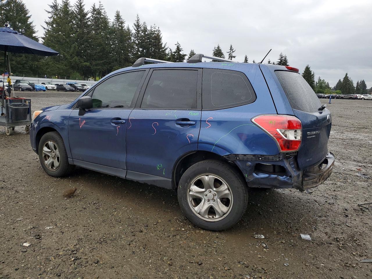 2014 Subaru Forester 2.5i Blue vin: JF2SJAAC3EH491257