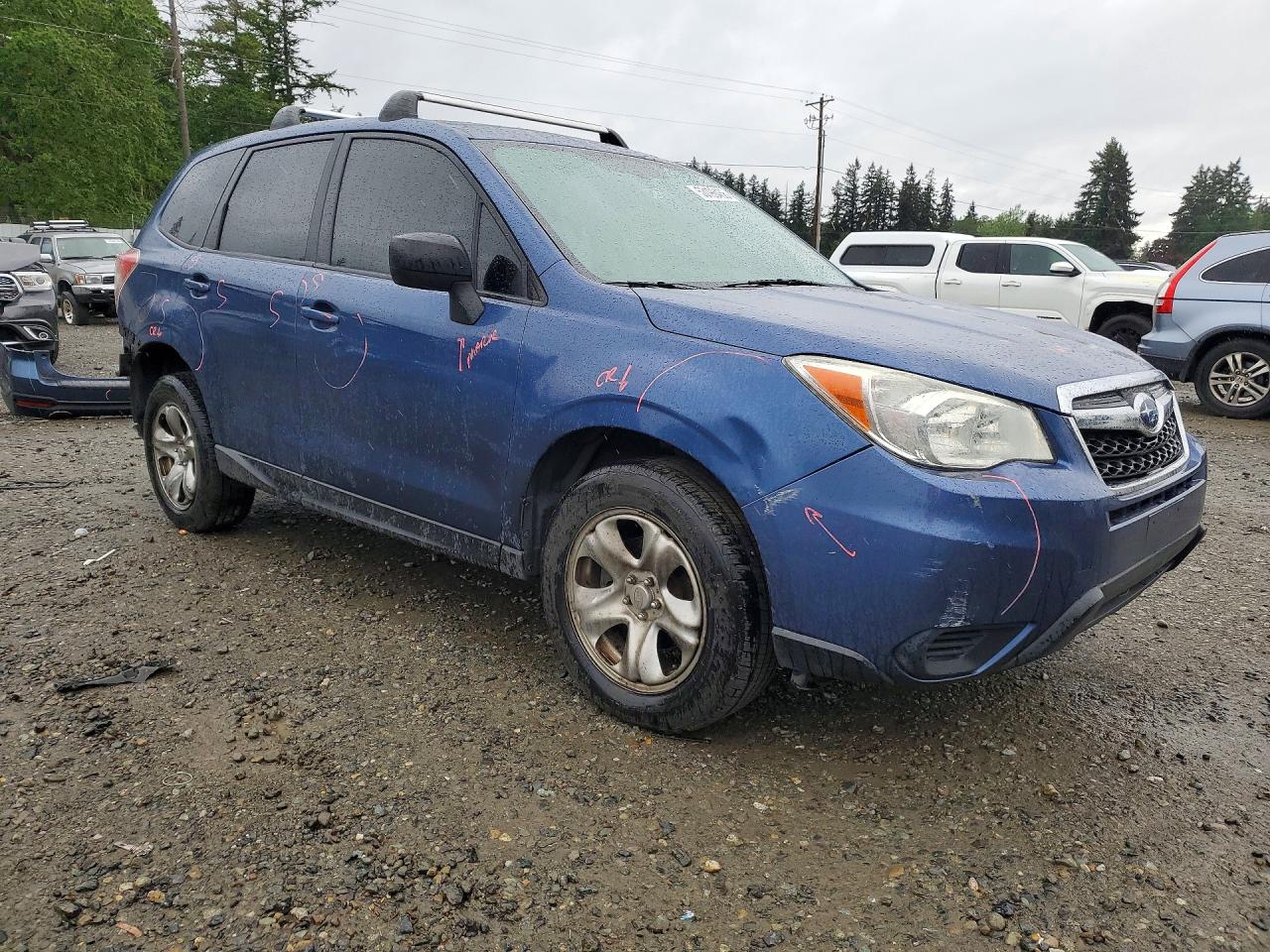 2014 Subaru Forester 2.5i Blue vin: JF2SJAAC3EH491257