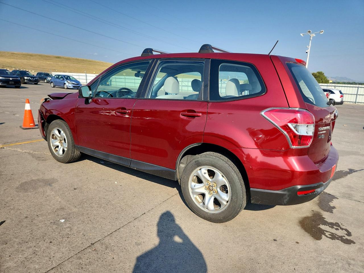 2014 Subaru Forester 2.5i Burgundy vin: JF2SJAAC3EH510647