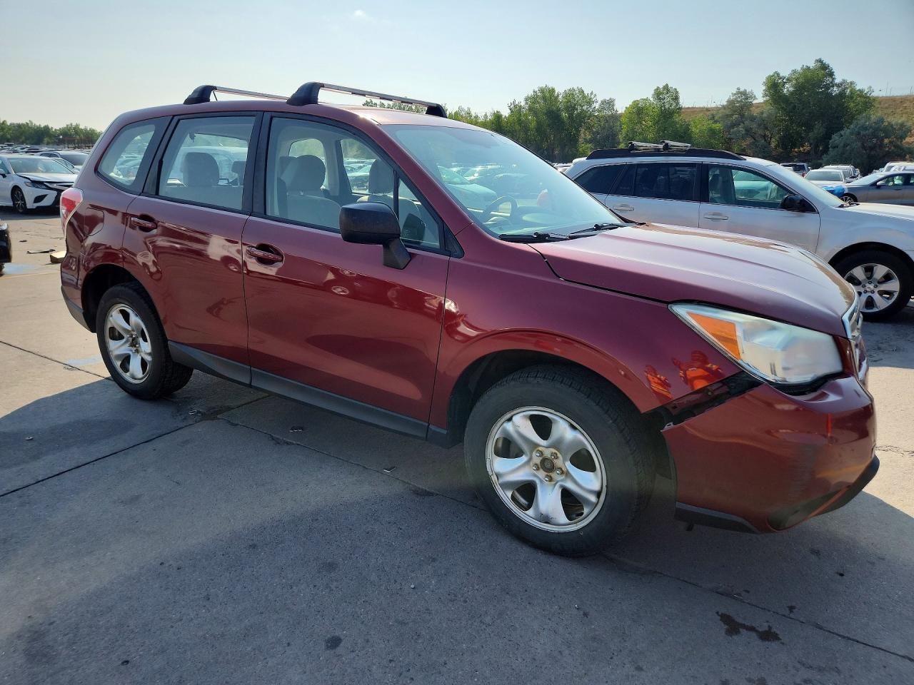 2014 Subaru Forester 2.5i Burgundy vin: JF2SJAAC3EH510647