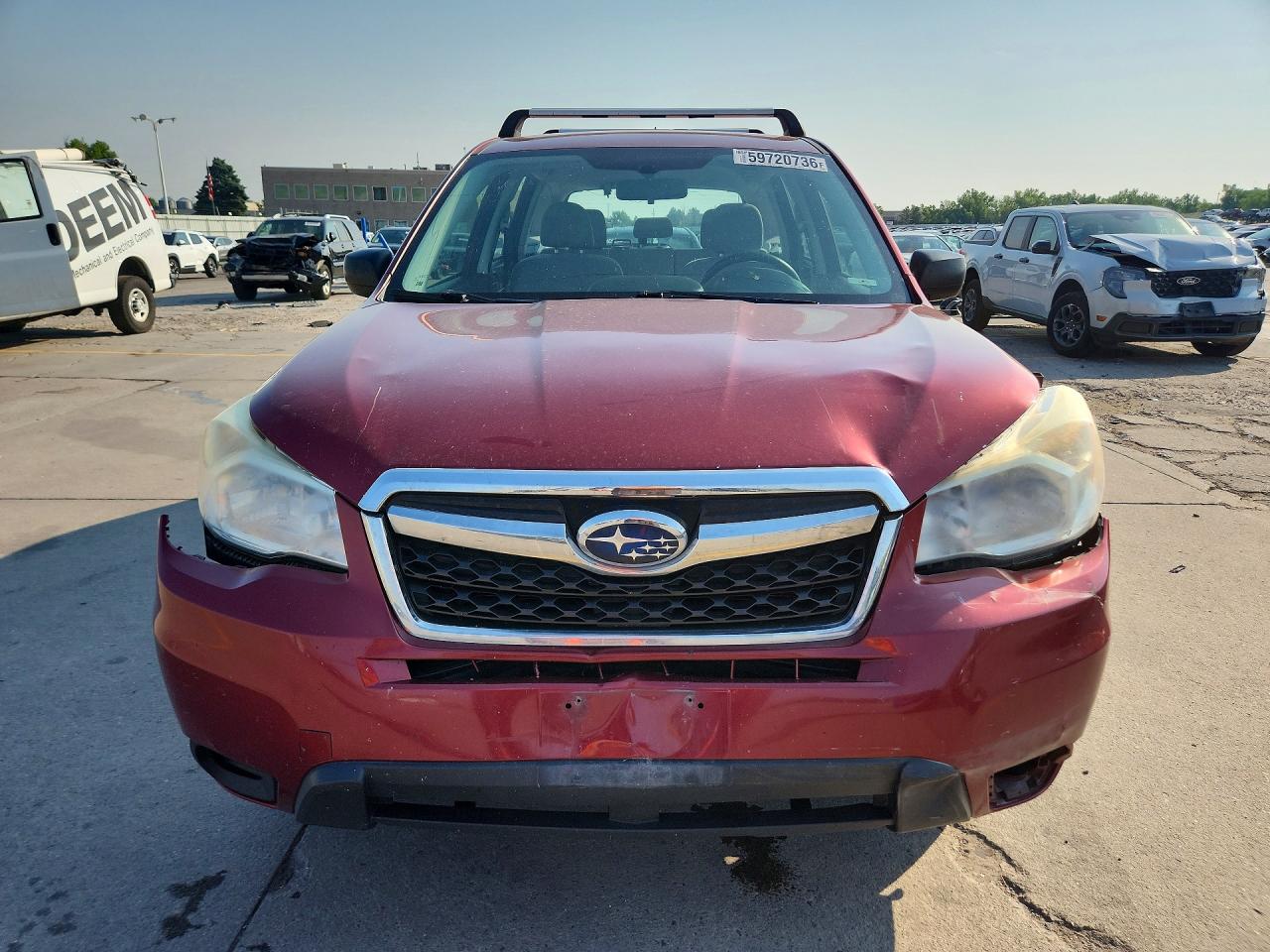 2014 Subaru Forester 2.5i Burgundy vin: JF2SJAAC3EH510647