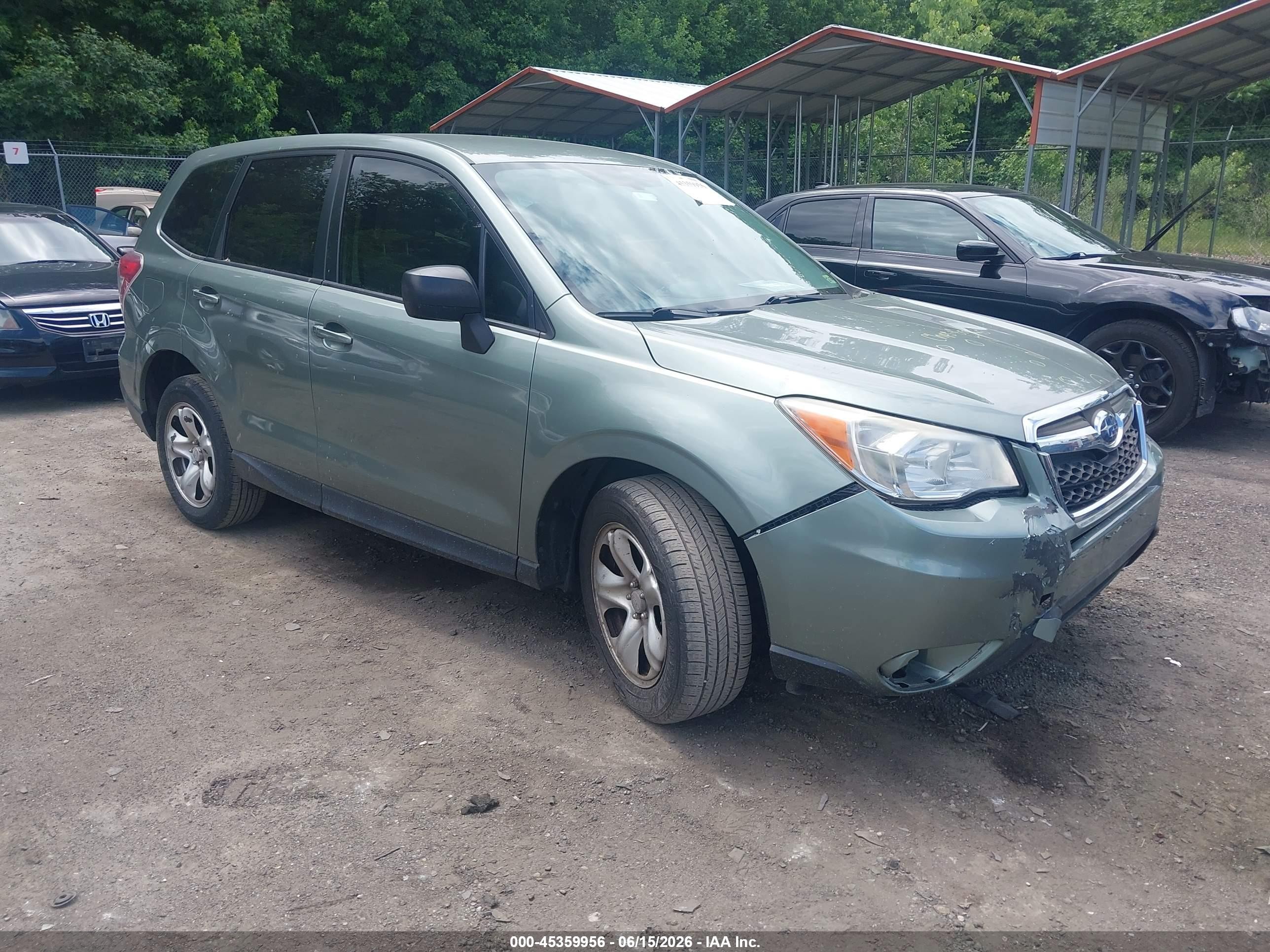 2014 Subaru Forester 2.5i Green vin: JF2SJAAC4EH408855