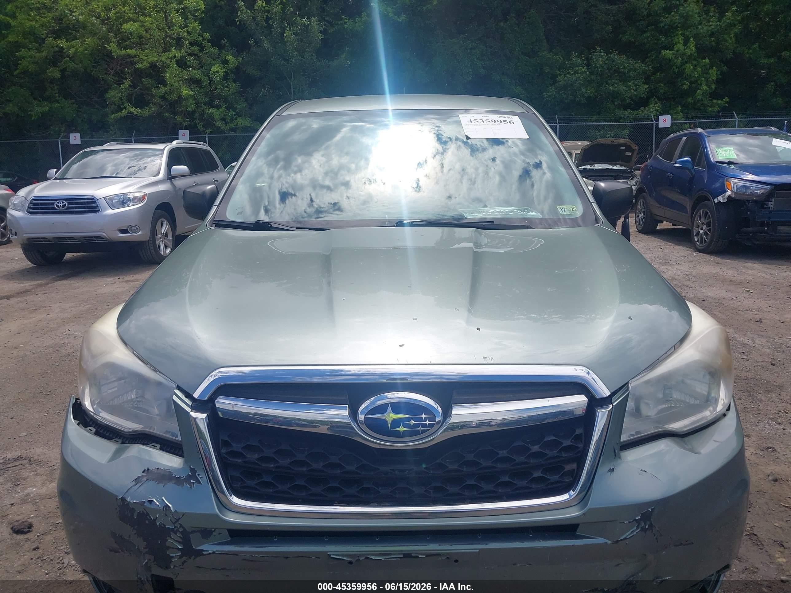 2014 Subaru Forester 2.5i Зеленый vin: JF2SJAAC4EH408855