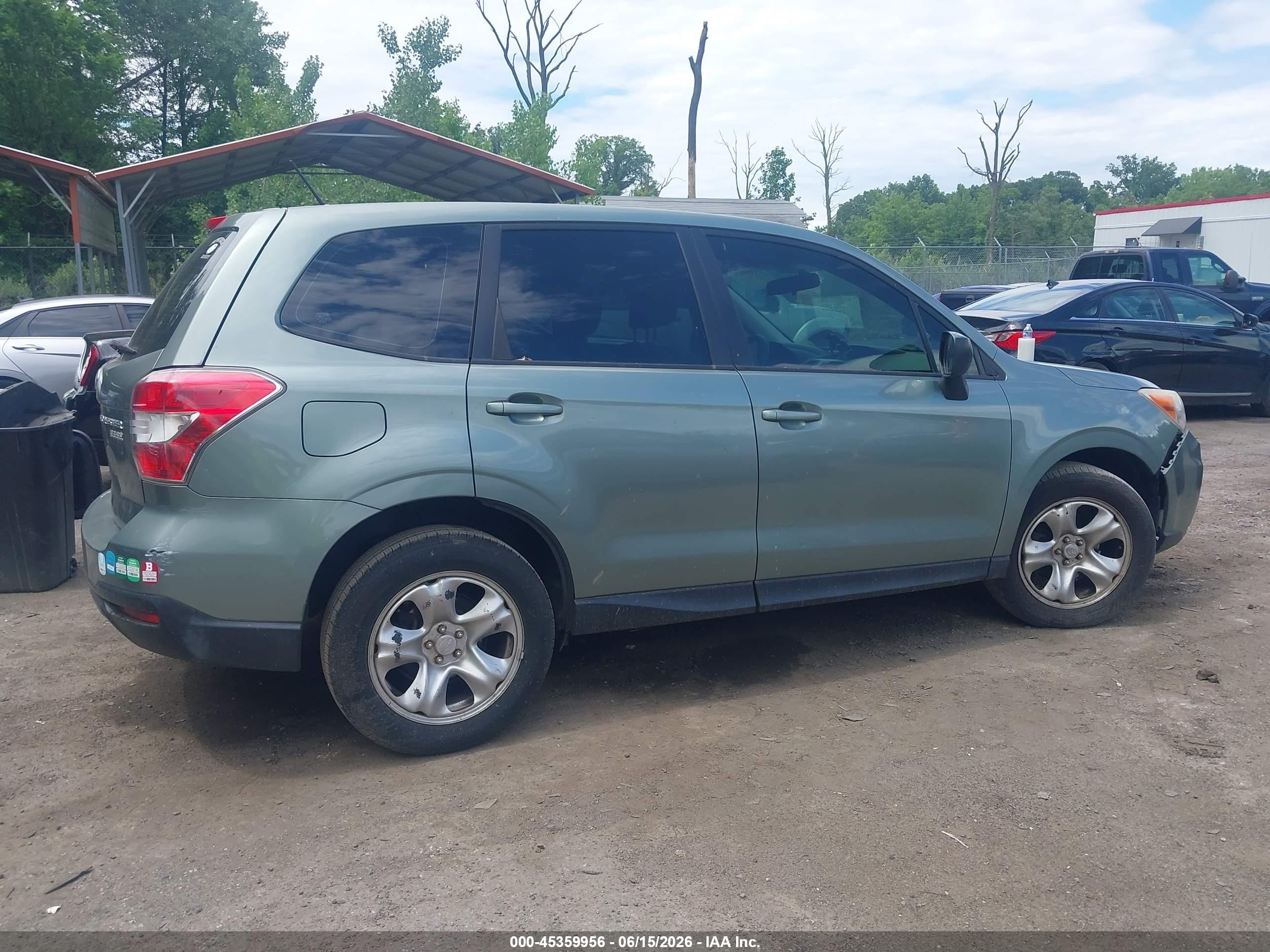 2014 Subaru Forester 2.5i Зеленый vin: JF2SJAAC4EH408855