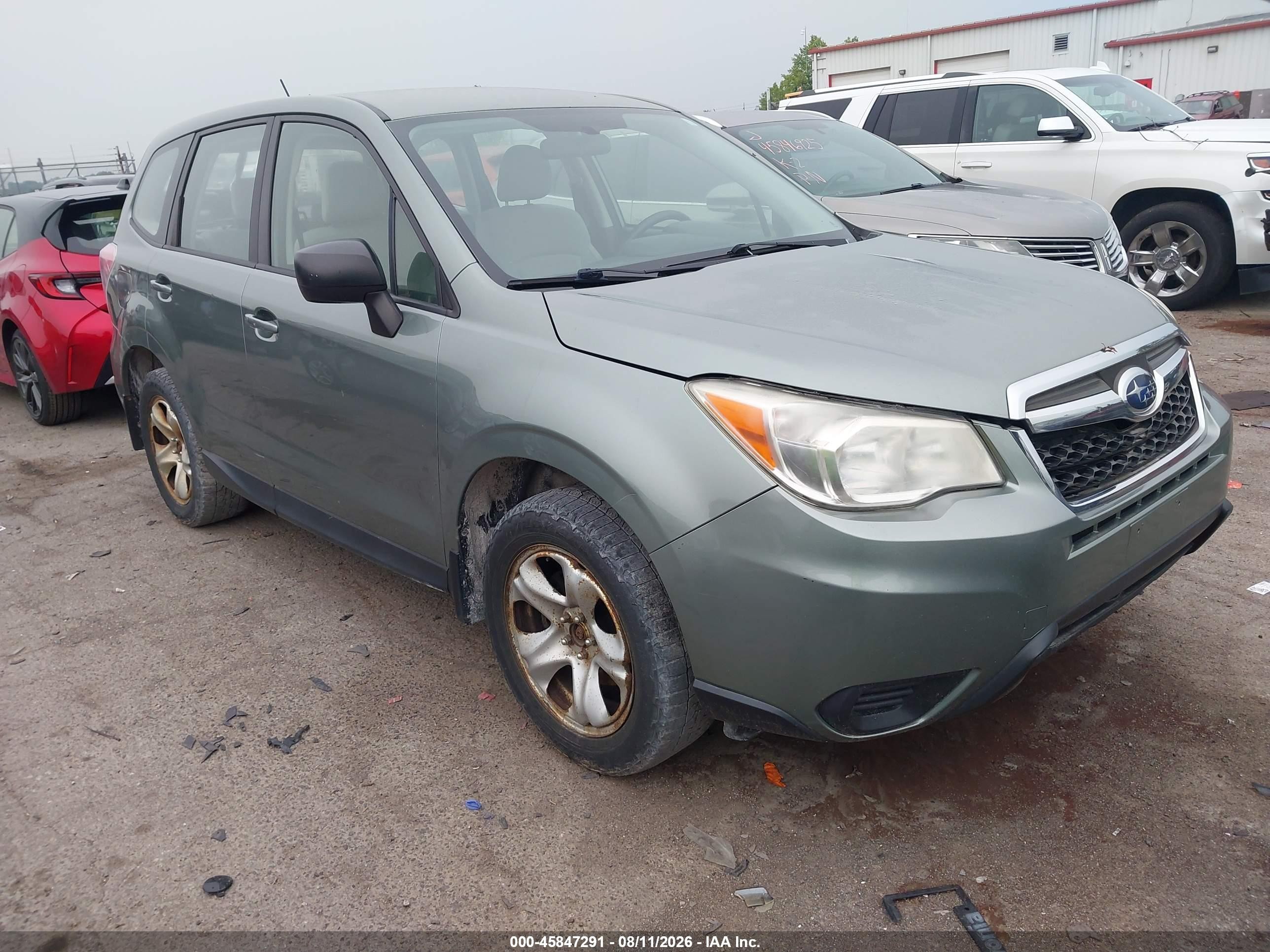 2014 Subaru Forester 2.5i Green vin: JF2SJAAC4EH434047