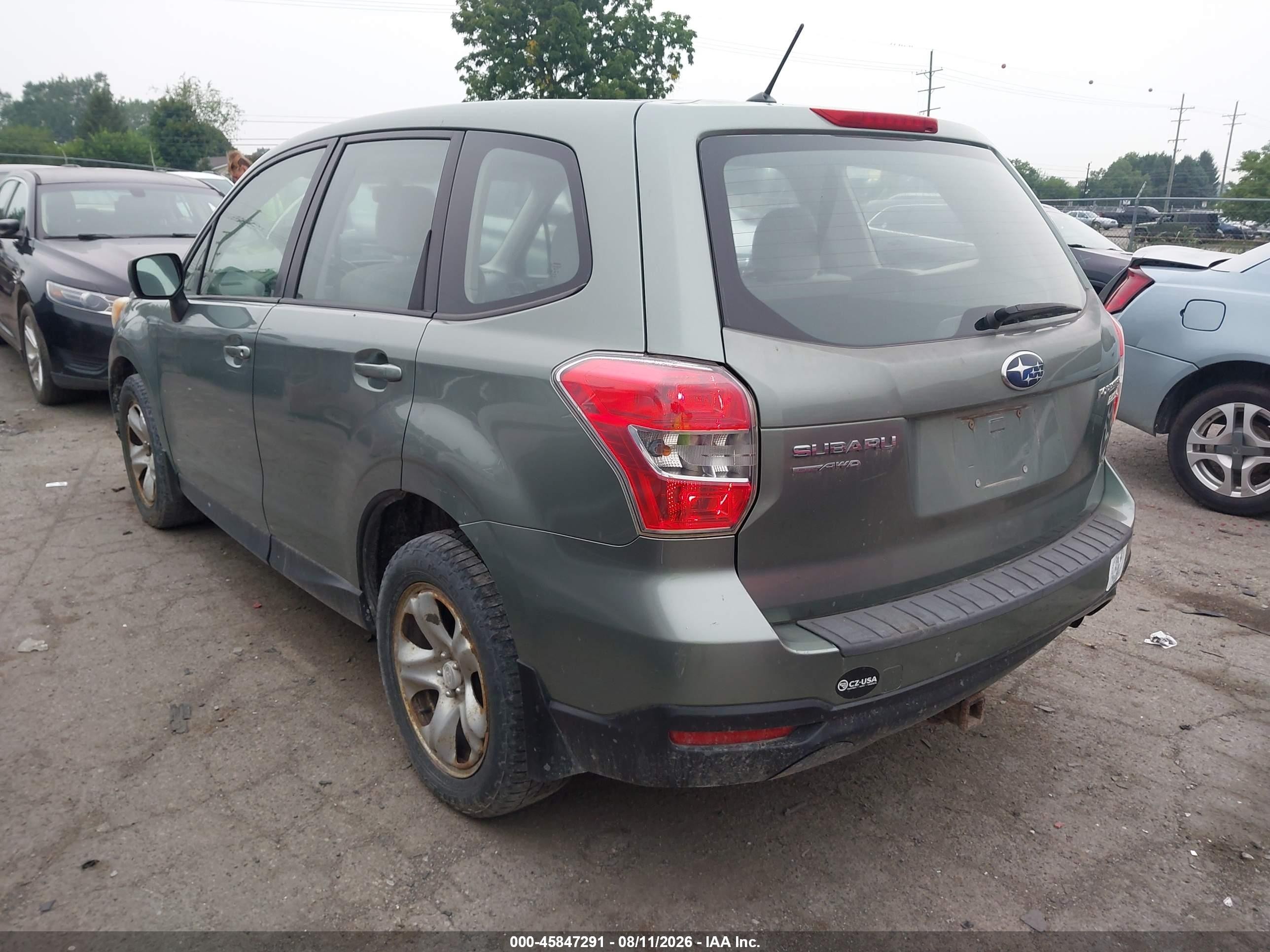 2014 Subaru Forester 2.5i Green vin: JF2SJAAC4EH434047
