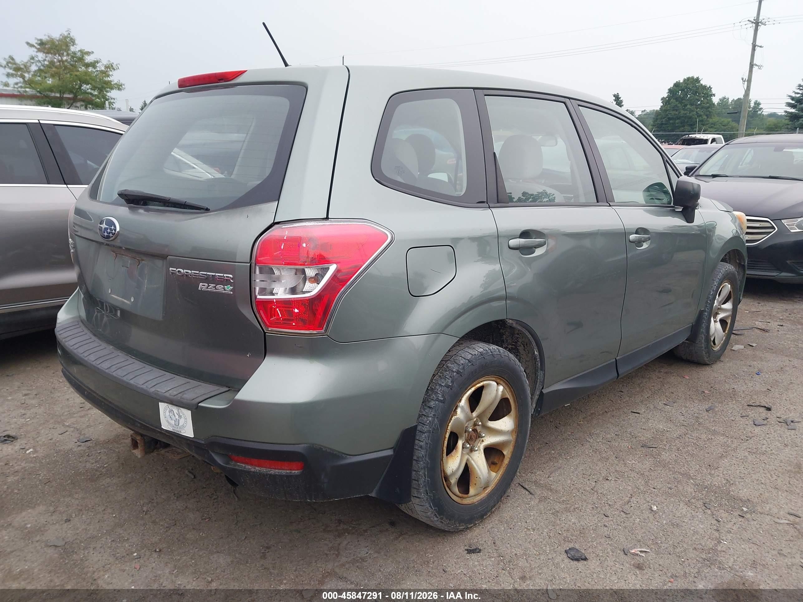 2014 Subaru Forester 2.5i Green vin: JF2SJAAC4EH434047