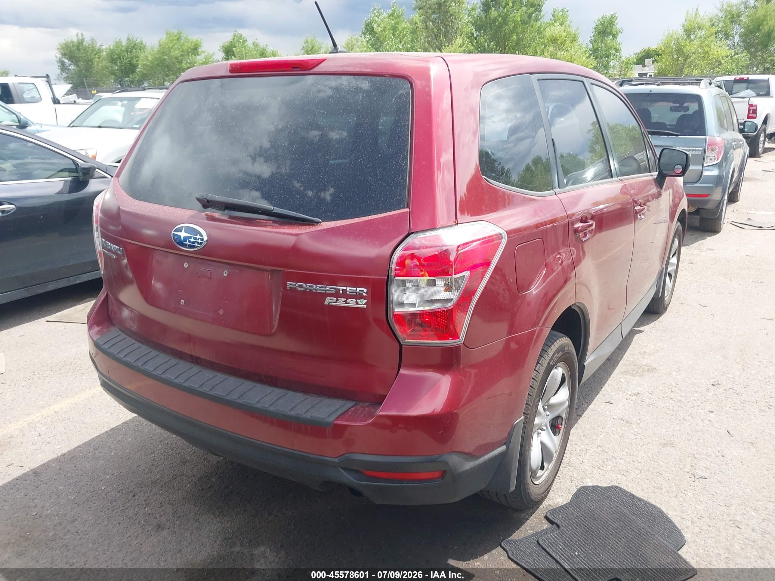 2014 Subaru Forester 2.5i Red vin: JF2SJAAC4EH475293