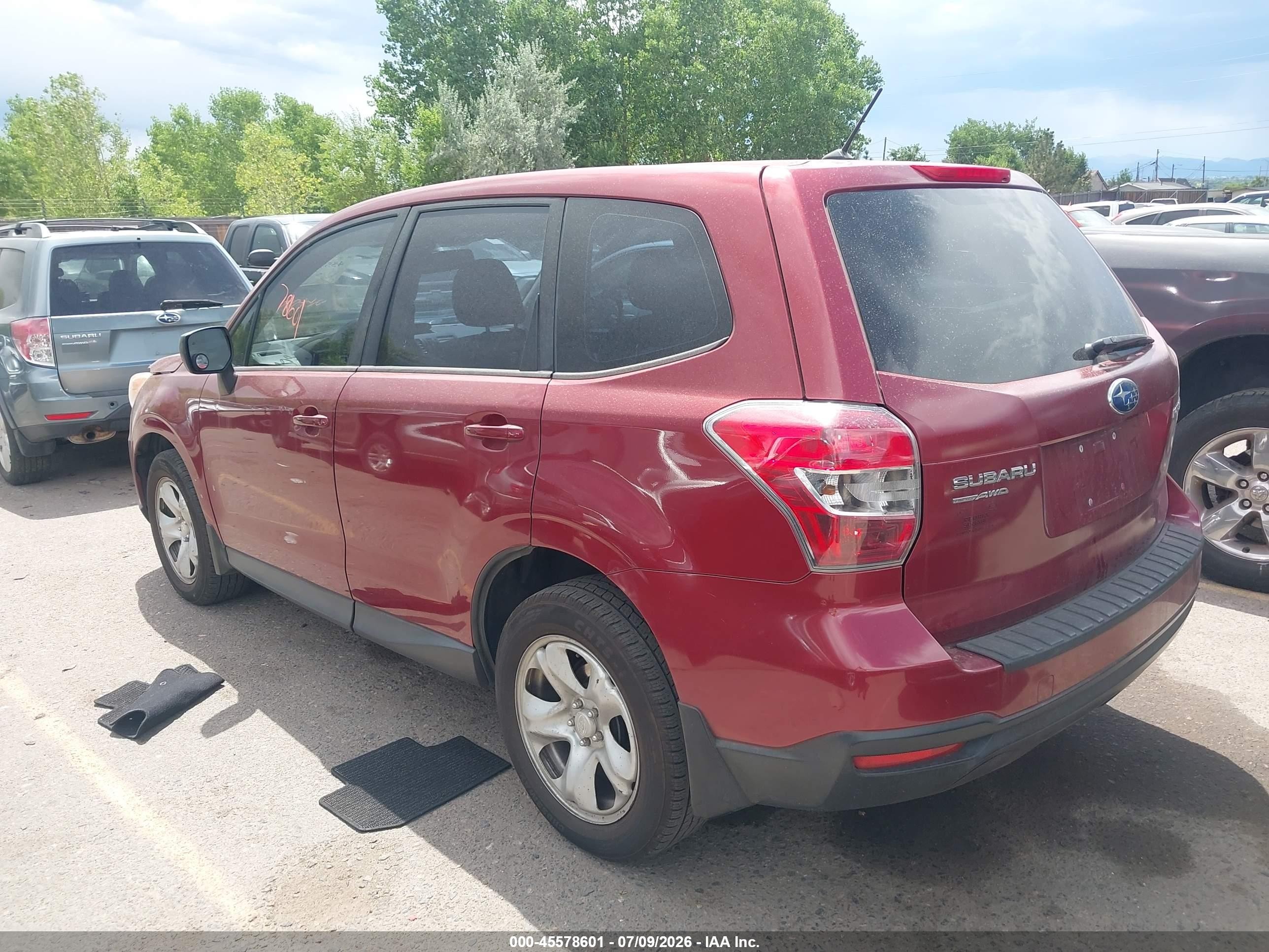 2014 Subaru Forester 2.5i Red vin: JF2SJAAC4EH475293