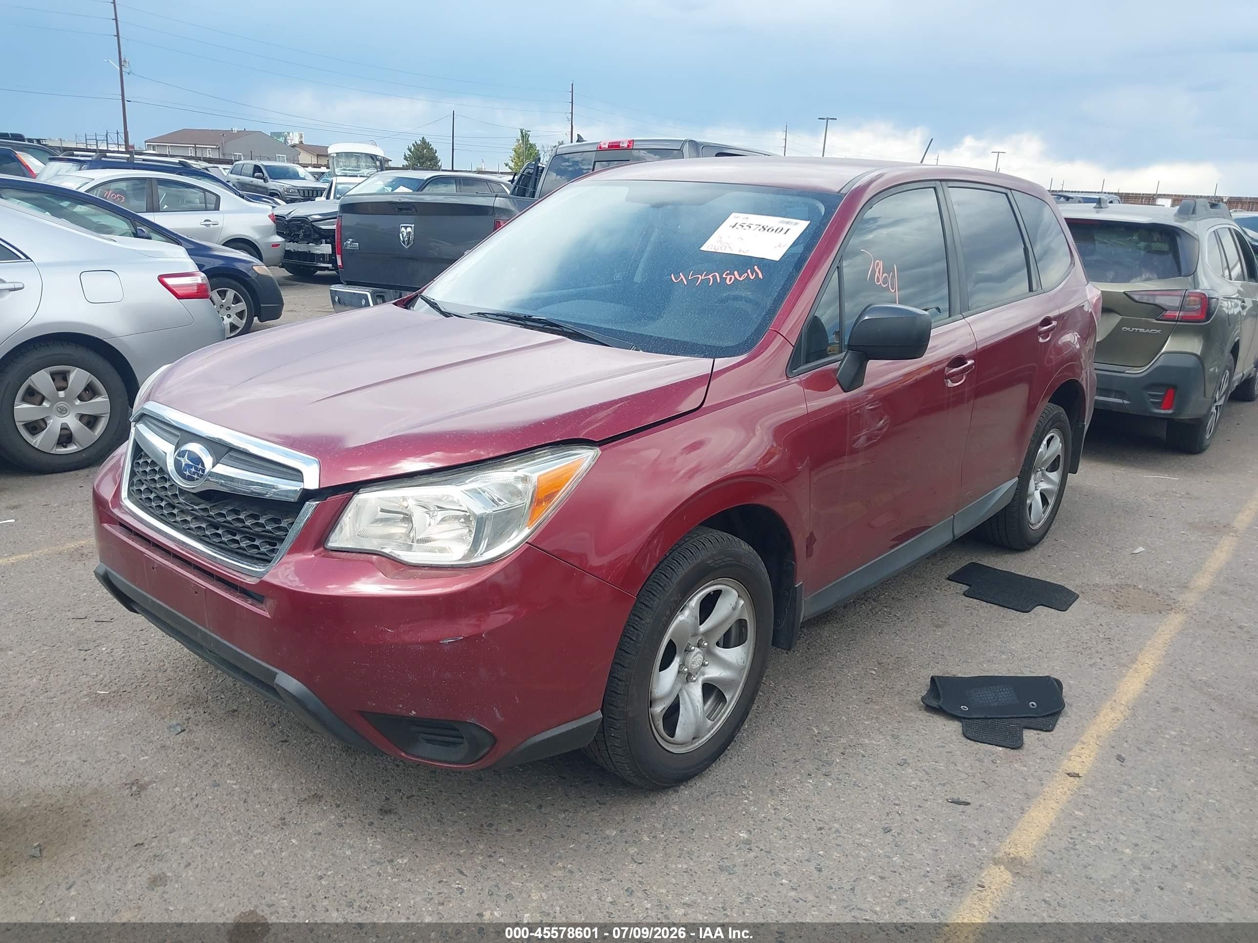 2014 Subaru Forester 2.5i Red vin: JF2SJAAC4EH475293