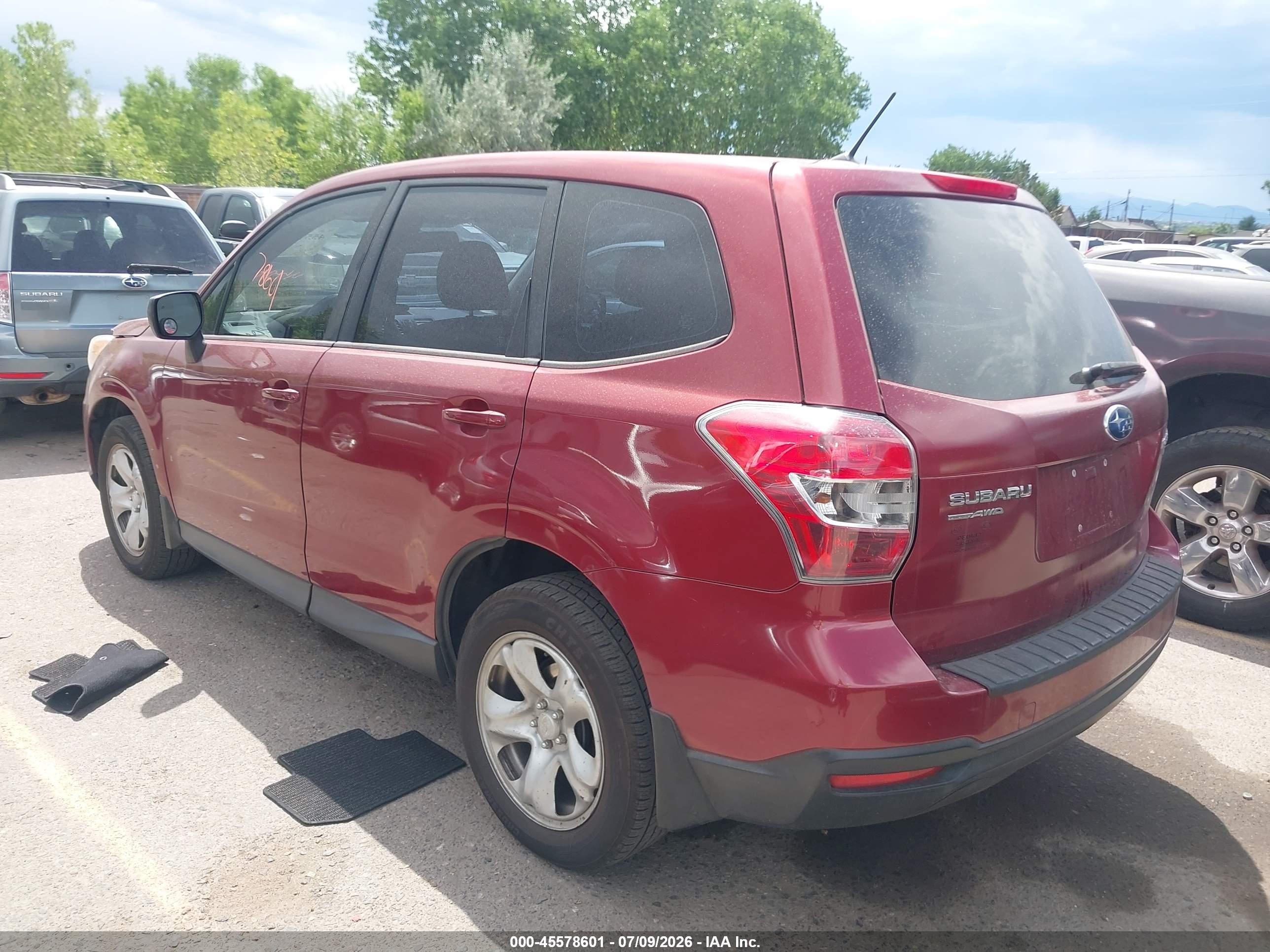 2014 Subaru Forester 2.5i Red vin: JF2SJAAC4EH475293