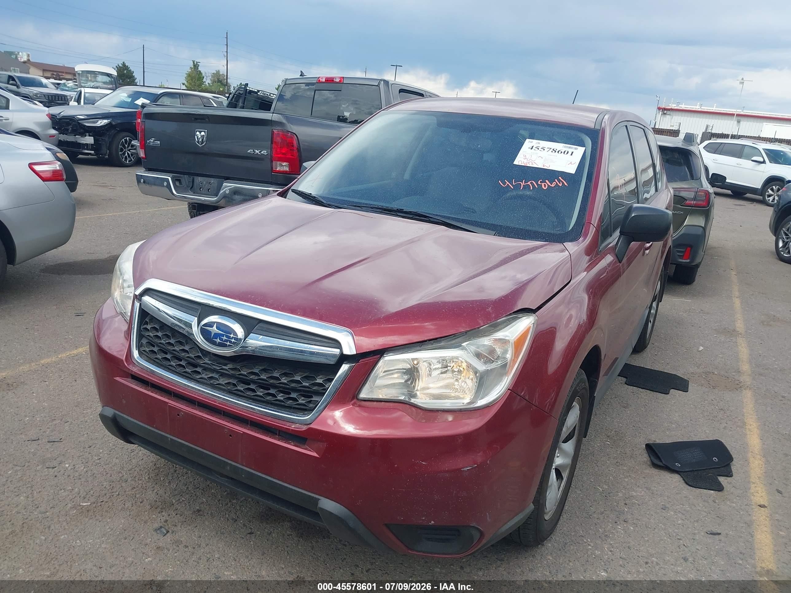 2014 Subaru Forester 2.5i Red vin: JF2SJAAC4EH475293