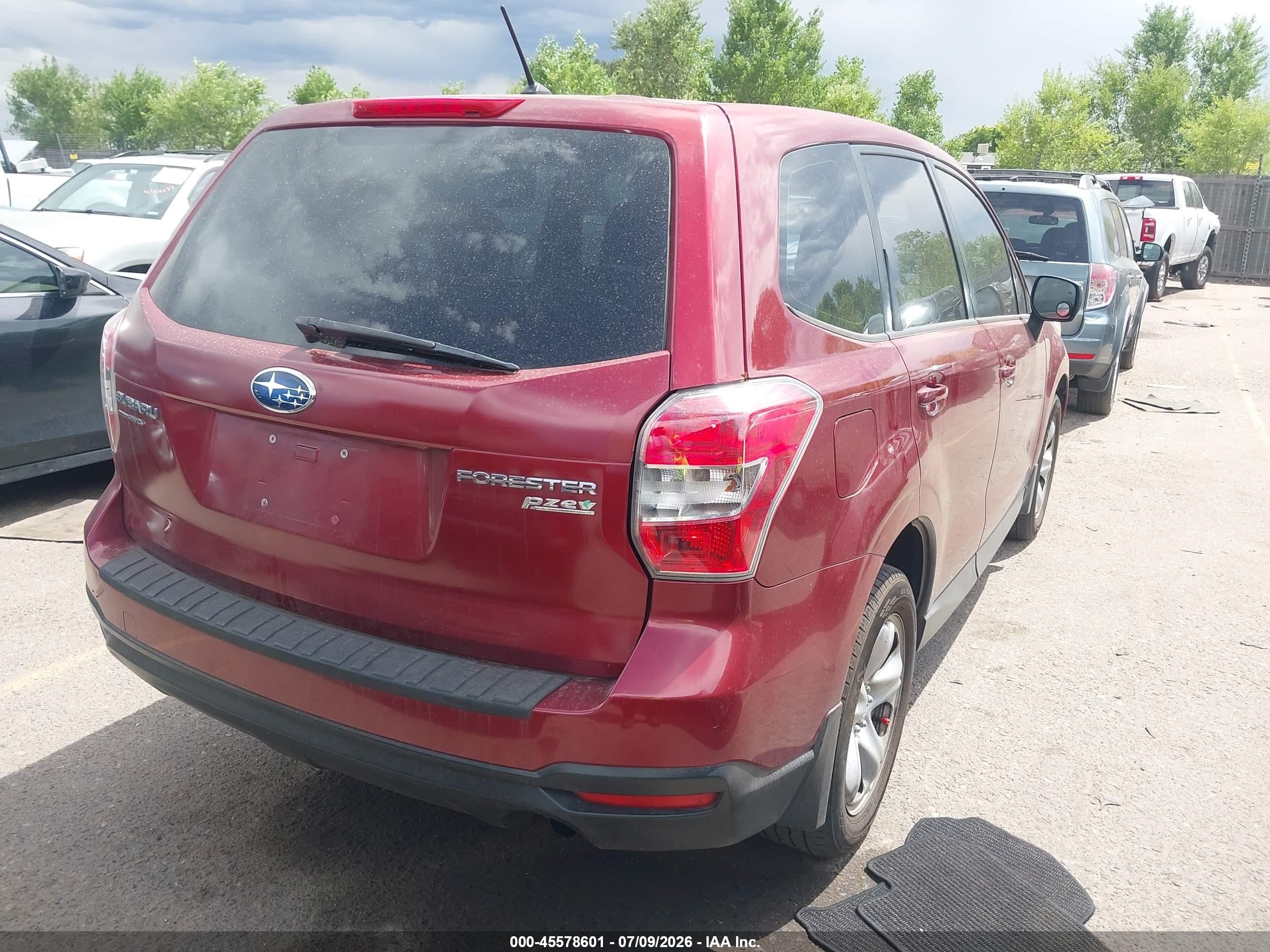 2014 Subaru Forester 2.5i Red vin: JF2SJAAC4EH475293