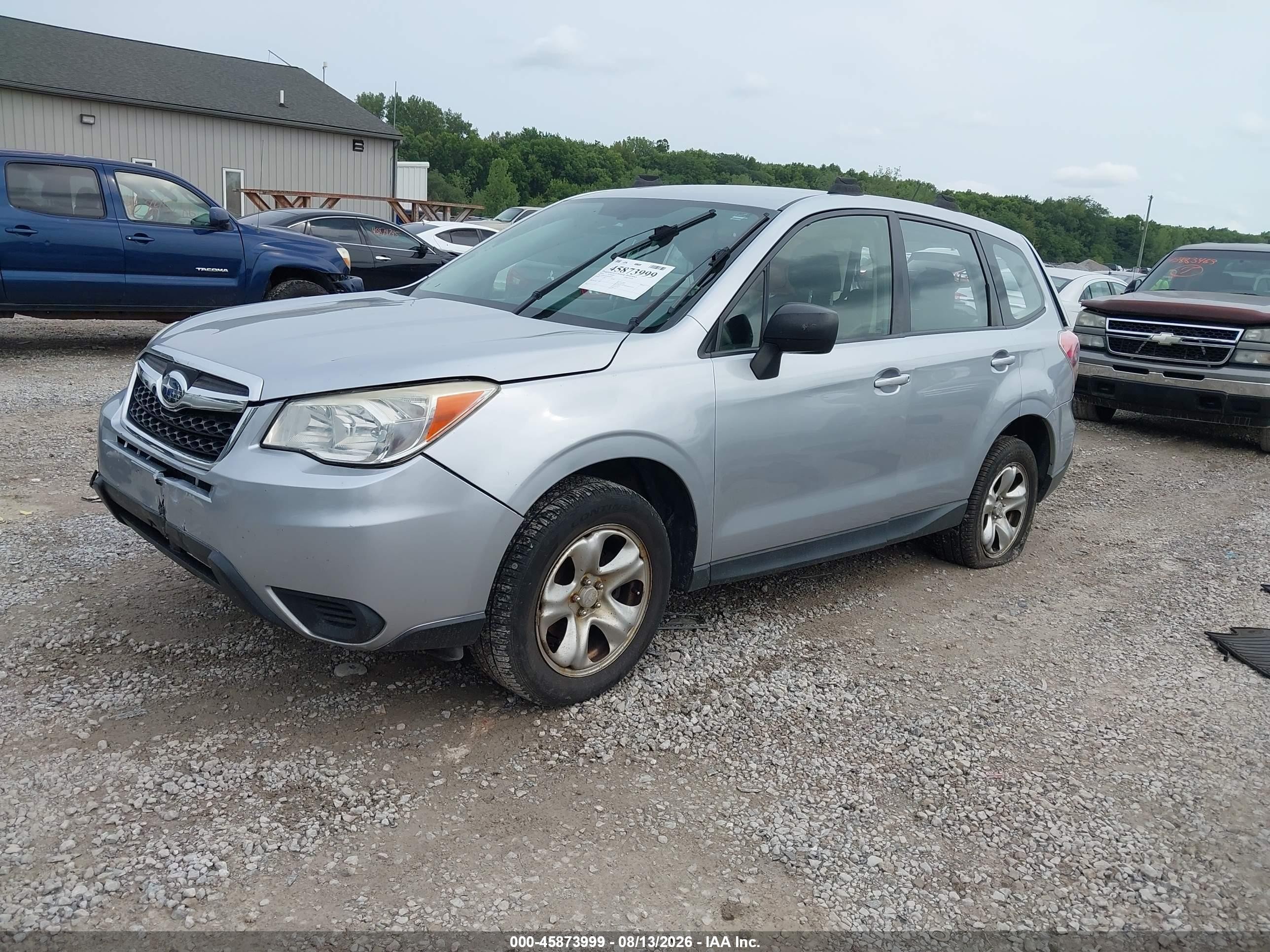 2014 Subaru Forester 2.5i Silver vin: JF2SJAAC4EH480297