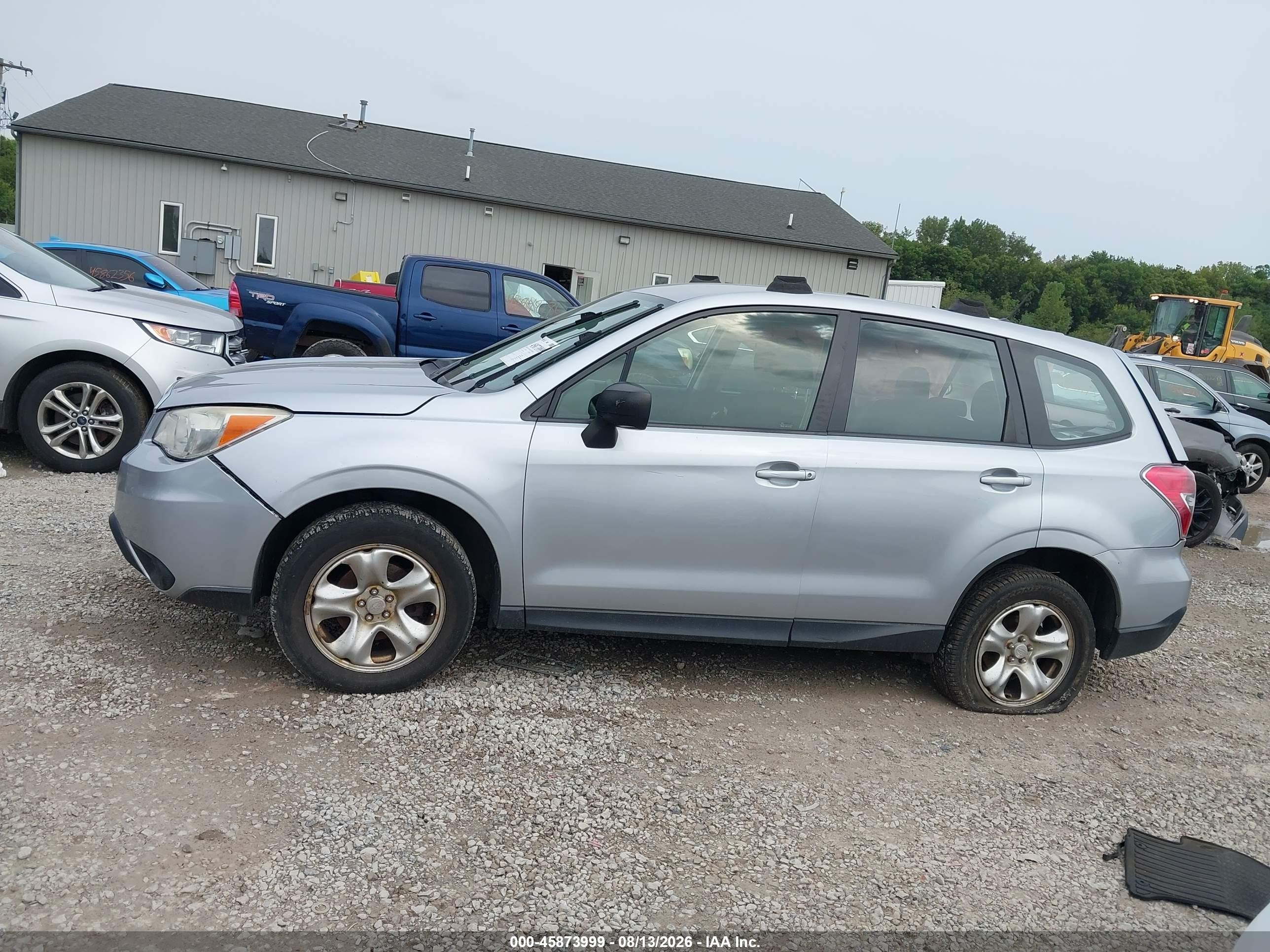 2014 Subaru Forester 2.5i Silver vin: JF2SJAAC4EH480297