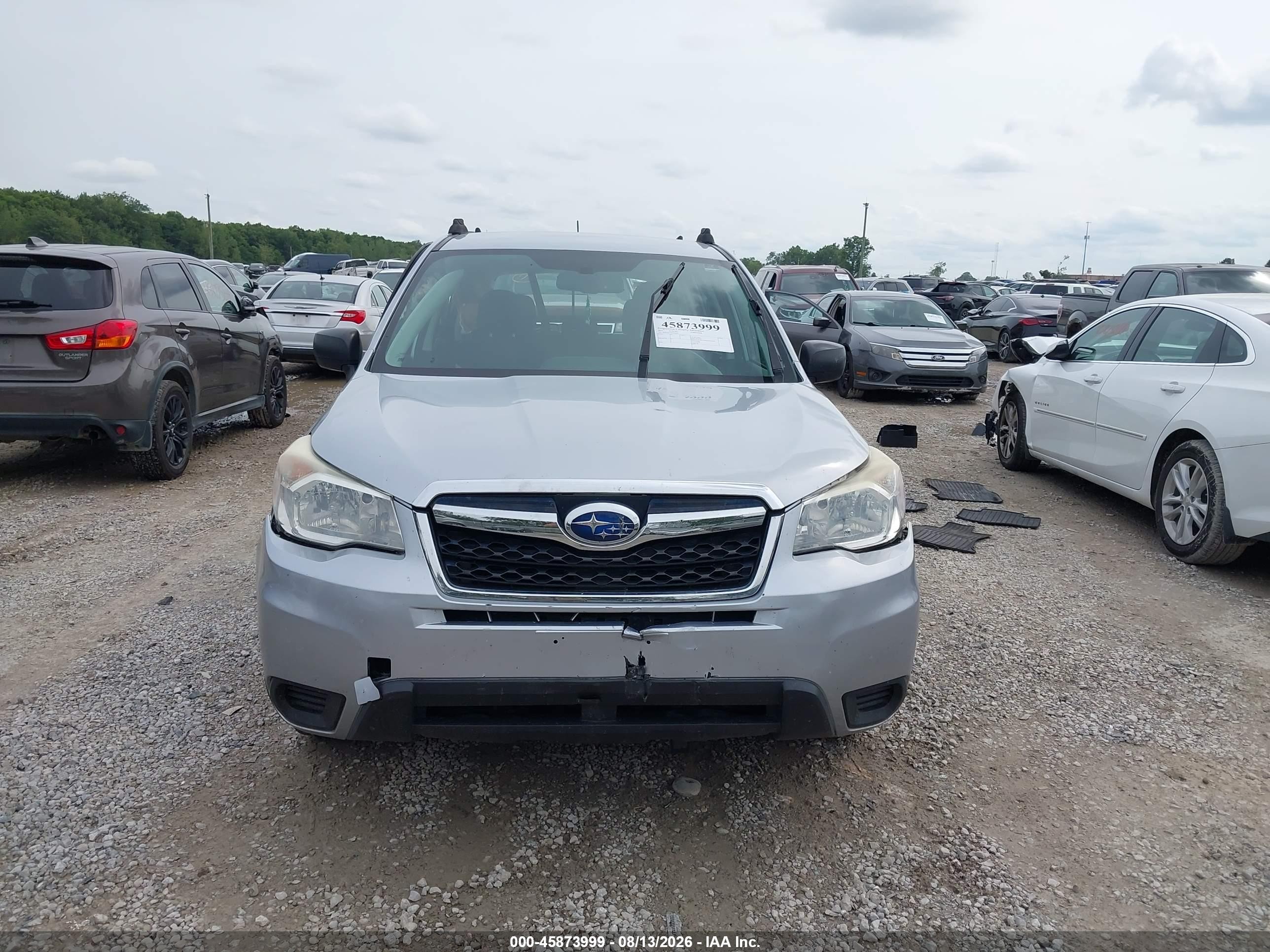 2014 Subaru Forester 2.5i Silver vin: JF2SJAAC4EH480297