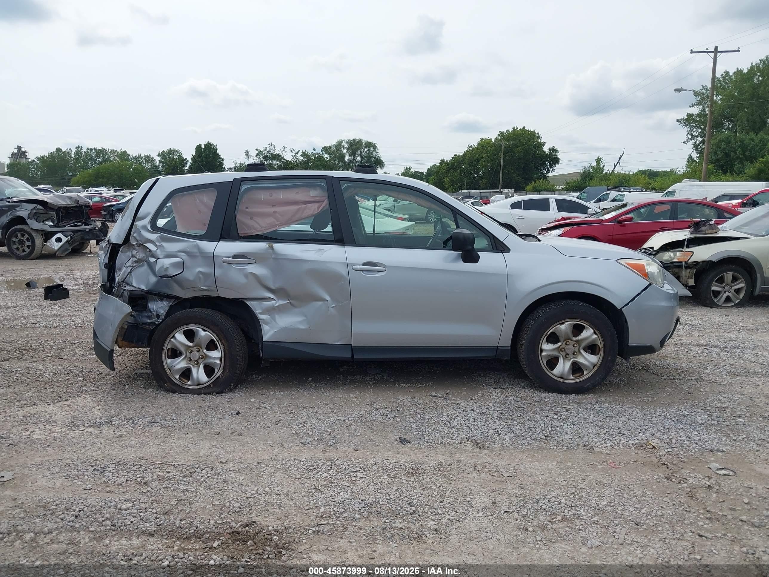 2014 Subaru Forester 2.5i Silver vin: JF2SJAAC4EH480297