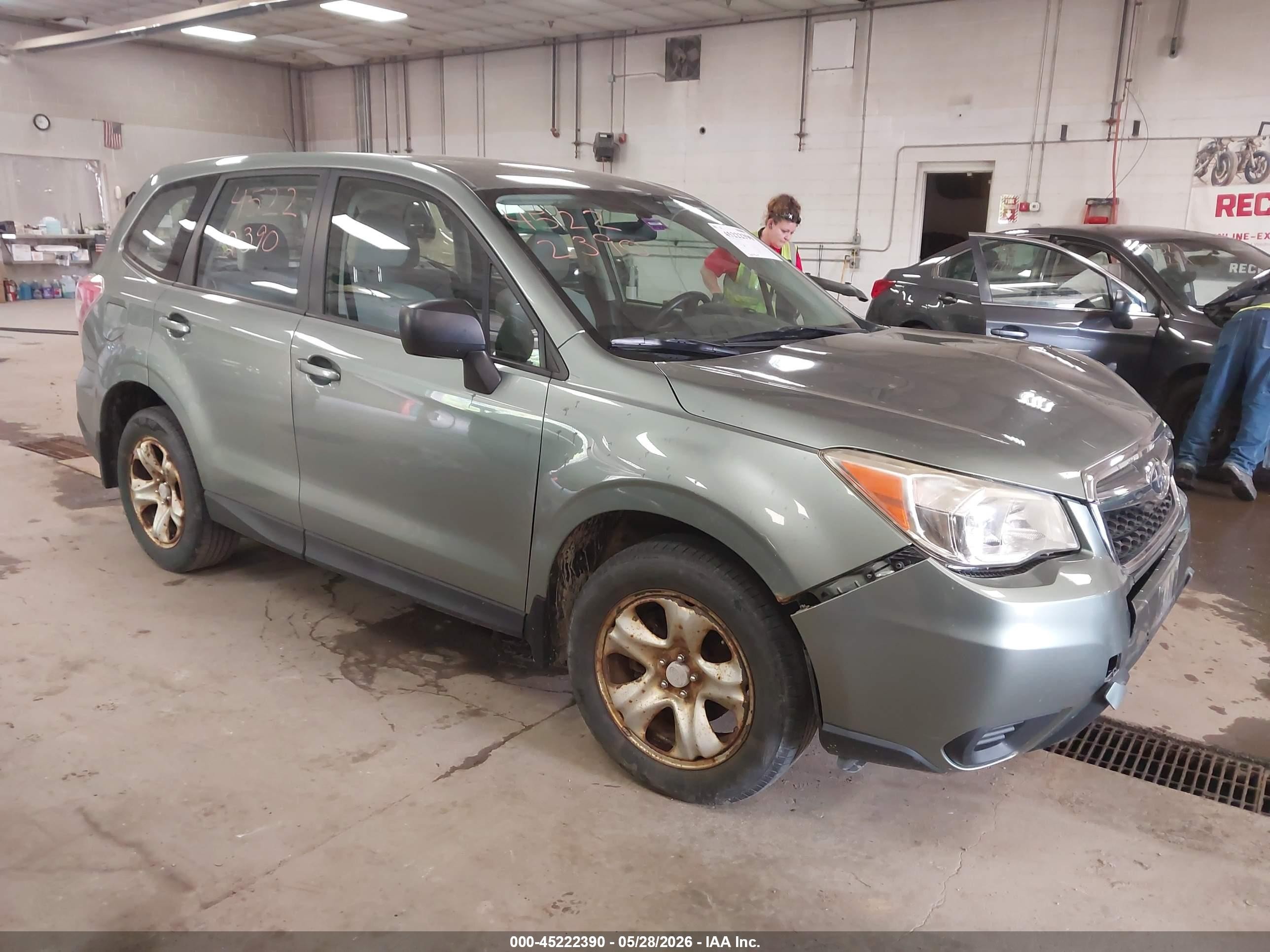 2014 Subaru Forester 2.5i Green vin: JF2SJAAC5EH427656
