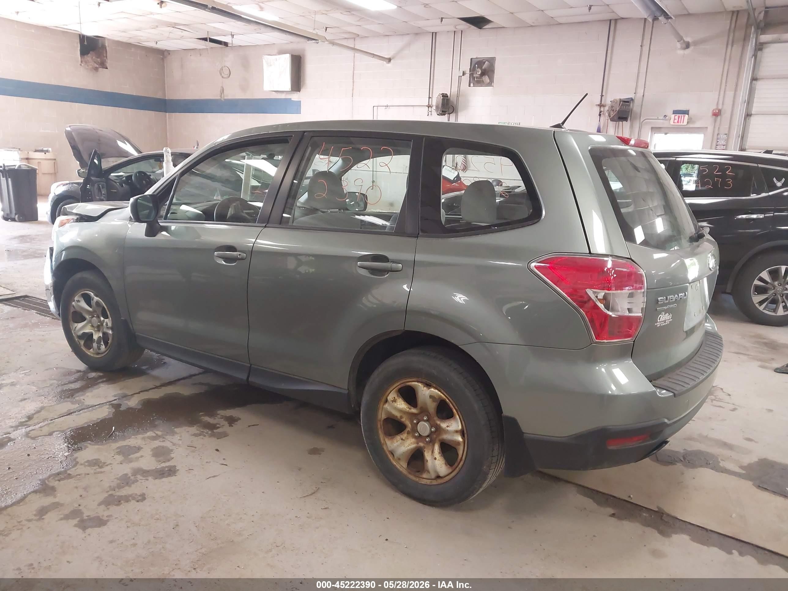 2014 Subaru Forester 2.5i Зеленый vin: JF2SJAAC5EH427656