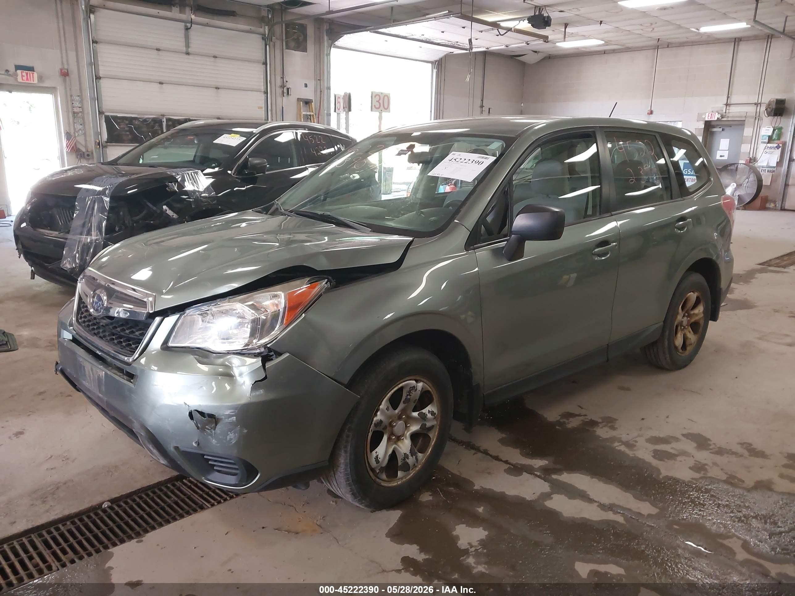 2014 Subaru Forester 2.5i Зеленый vin: JF2SJAAC5EH427656