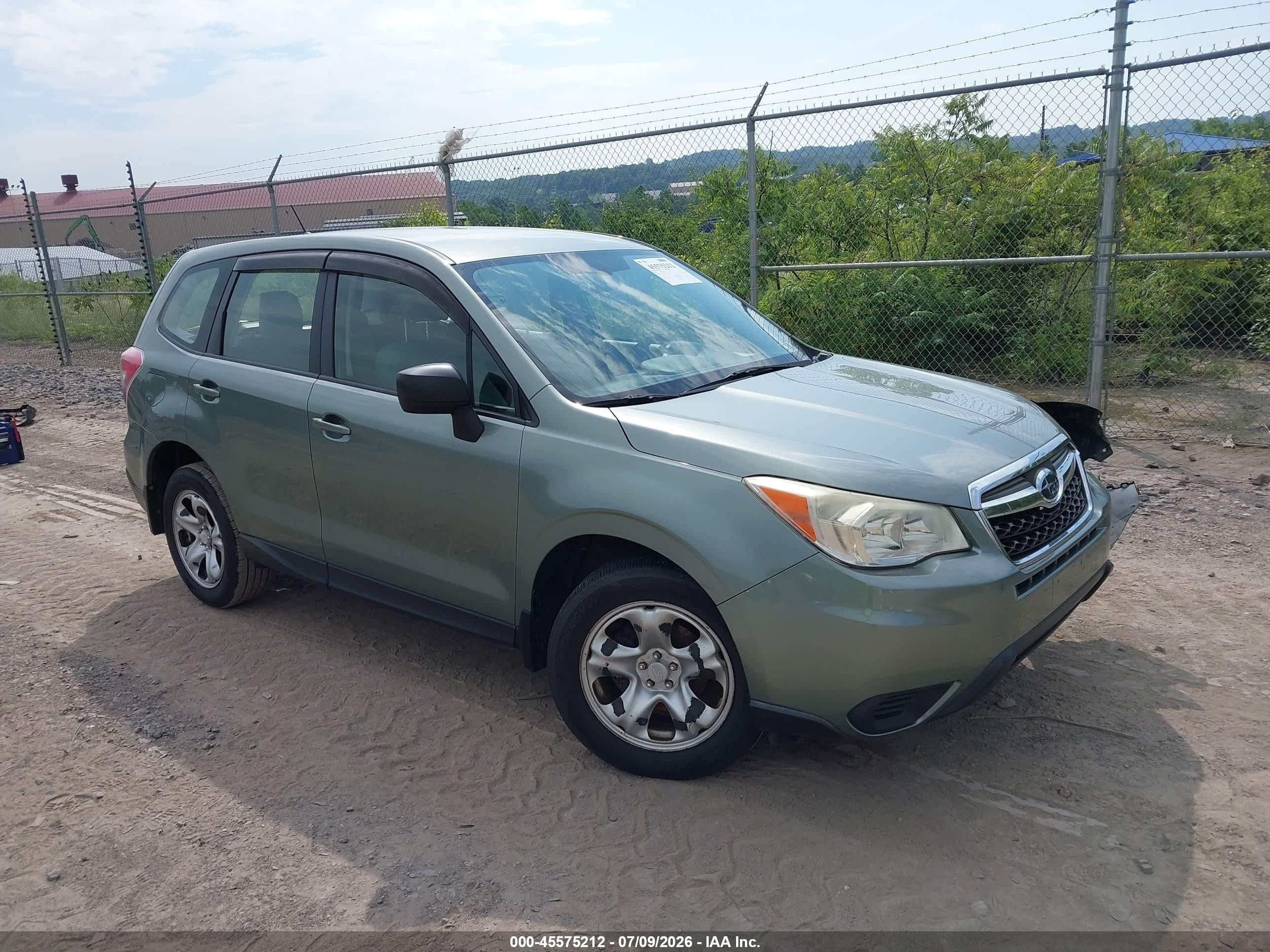 2014 Subaru Forester 2.5i Green vin: JF2SJAAC5EH547005