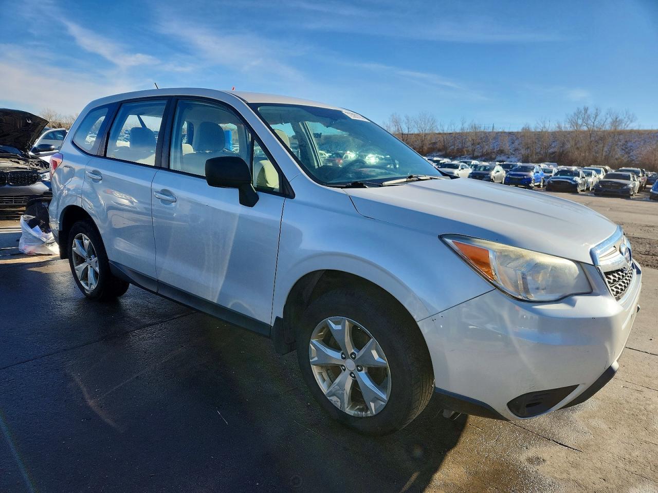 2014 Subaru Forester 2.5i White vin: JF2SJAAC6EH482553