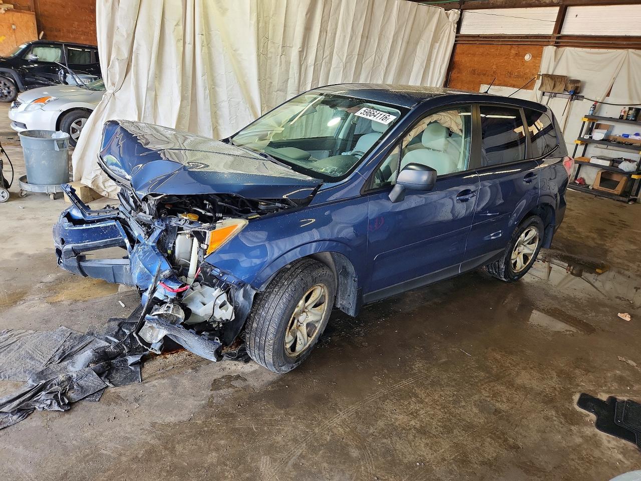 2014 Subaru Forester 2.5i Blue vin: JF2SJAAC6EH483380