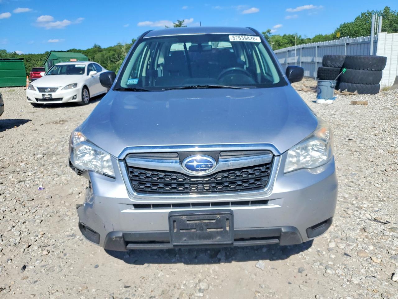 2014 Subaru Forester 2.5i Silver vin: JF2SJAAC6EH507385
