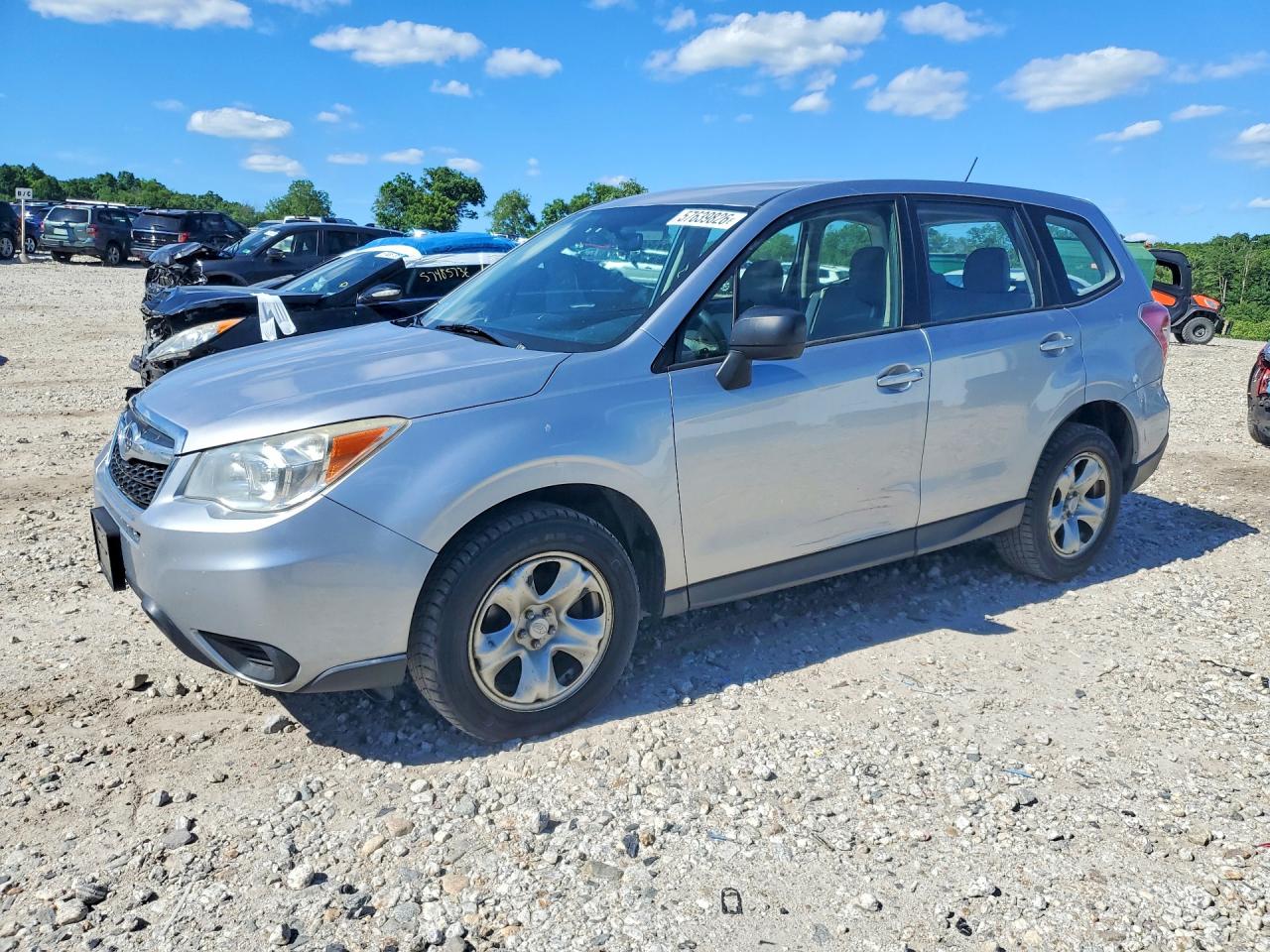 2014 Subaru Forester 2.5i Silver vin: JF2SJAAC6EH507385