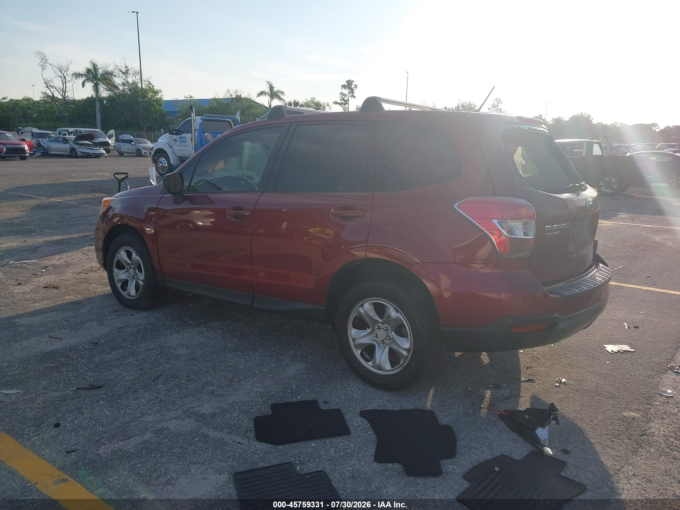 2015 Subaru Forester 2.5i Red vin: JF2SJAAC6FH839098