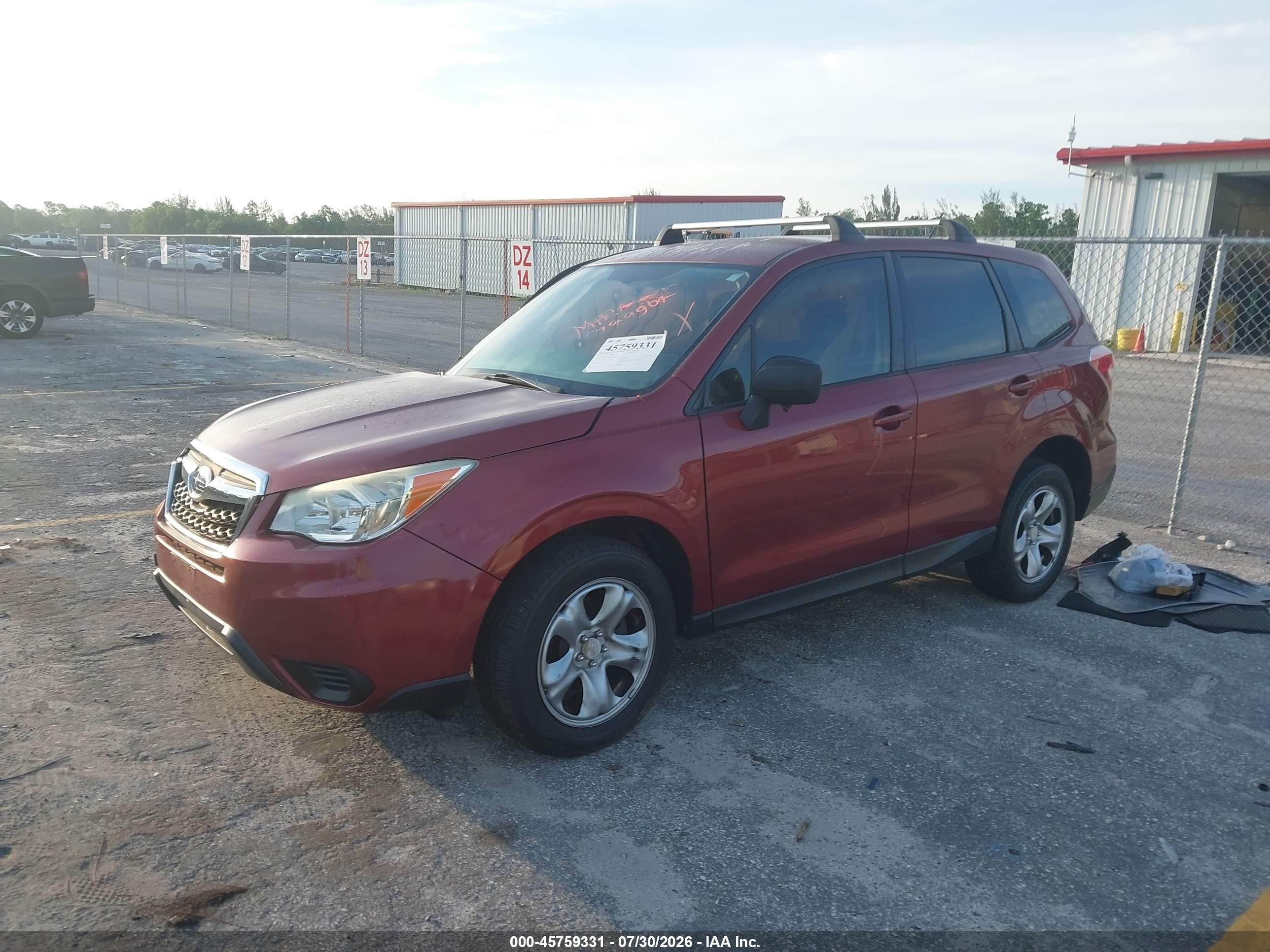 2015 Subaru Forester 2.5i Red vin: JF2SJAAC6FH839098