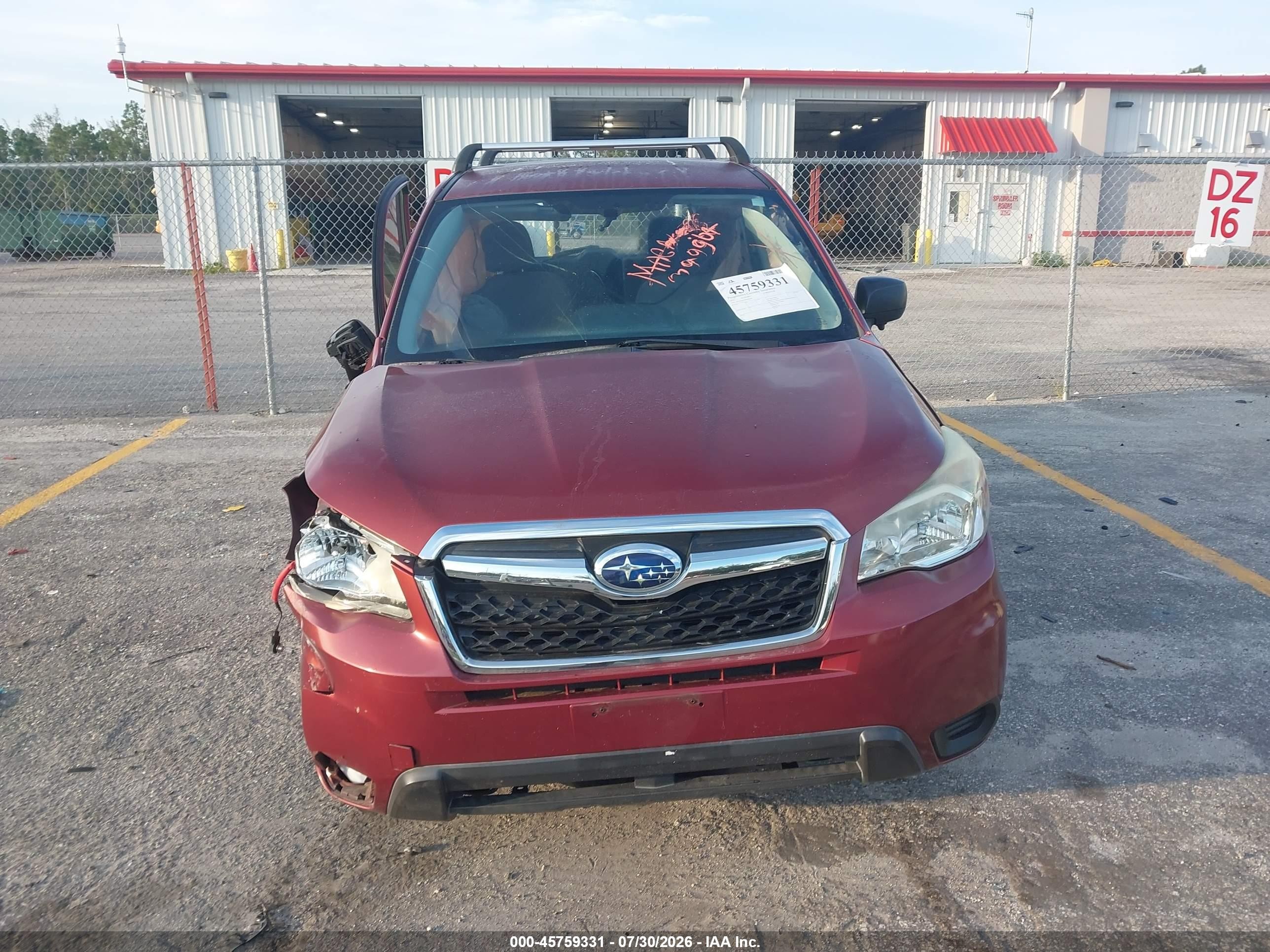 2015 Subaru Forester 2.5i Red vin: JF2SJAAC6FH839098