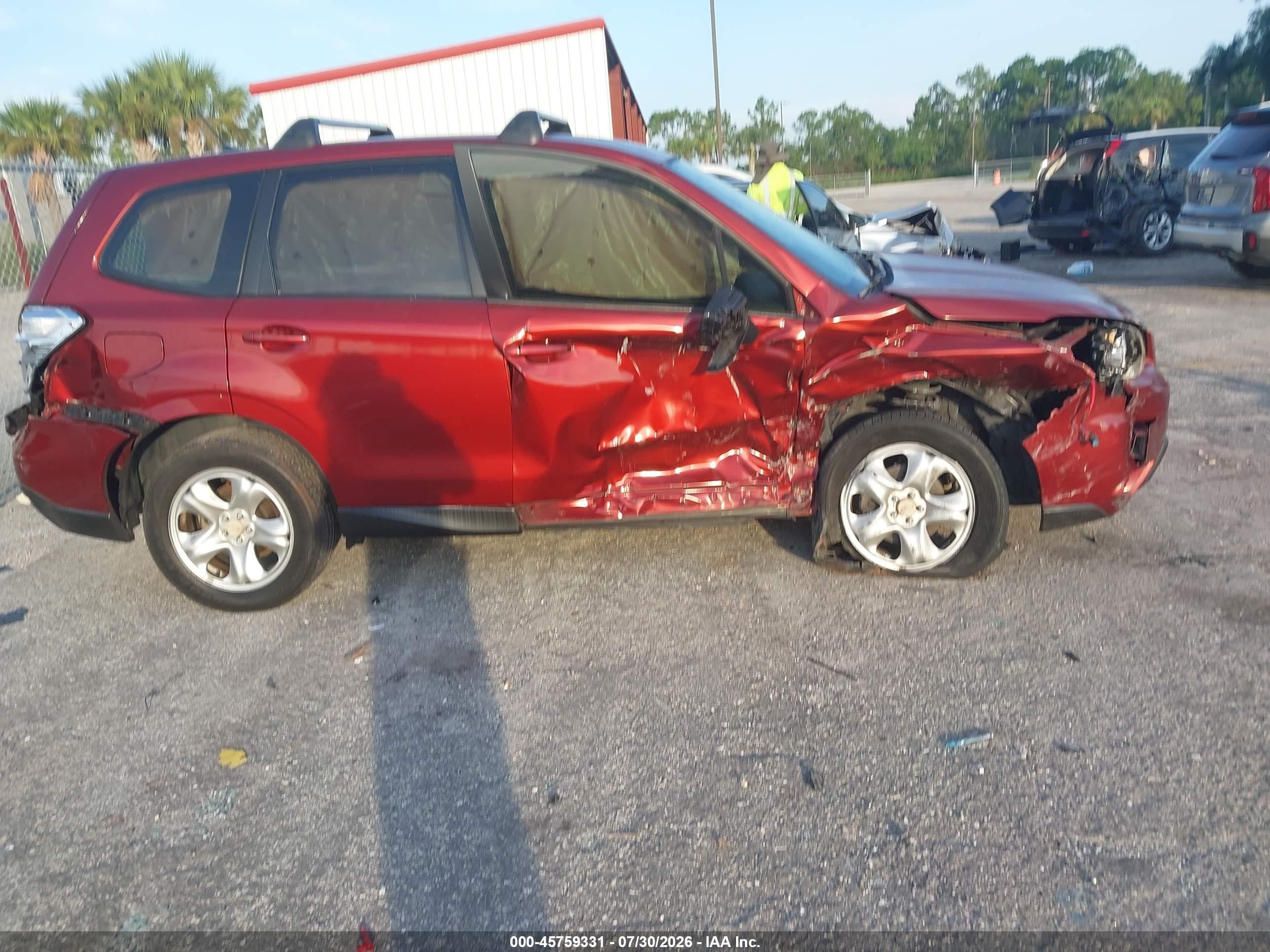 2015 Subaru Forester 2.5i Red vin: JF2SJAAC6FH839098