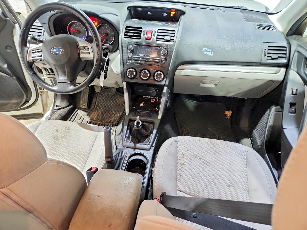 2014 Subaru Forester 2.5i White vin: JF2SJAAC7EG426692